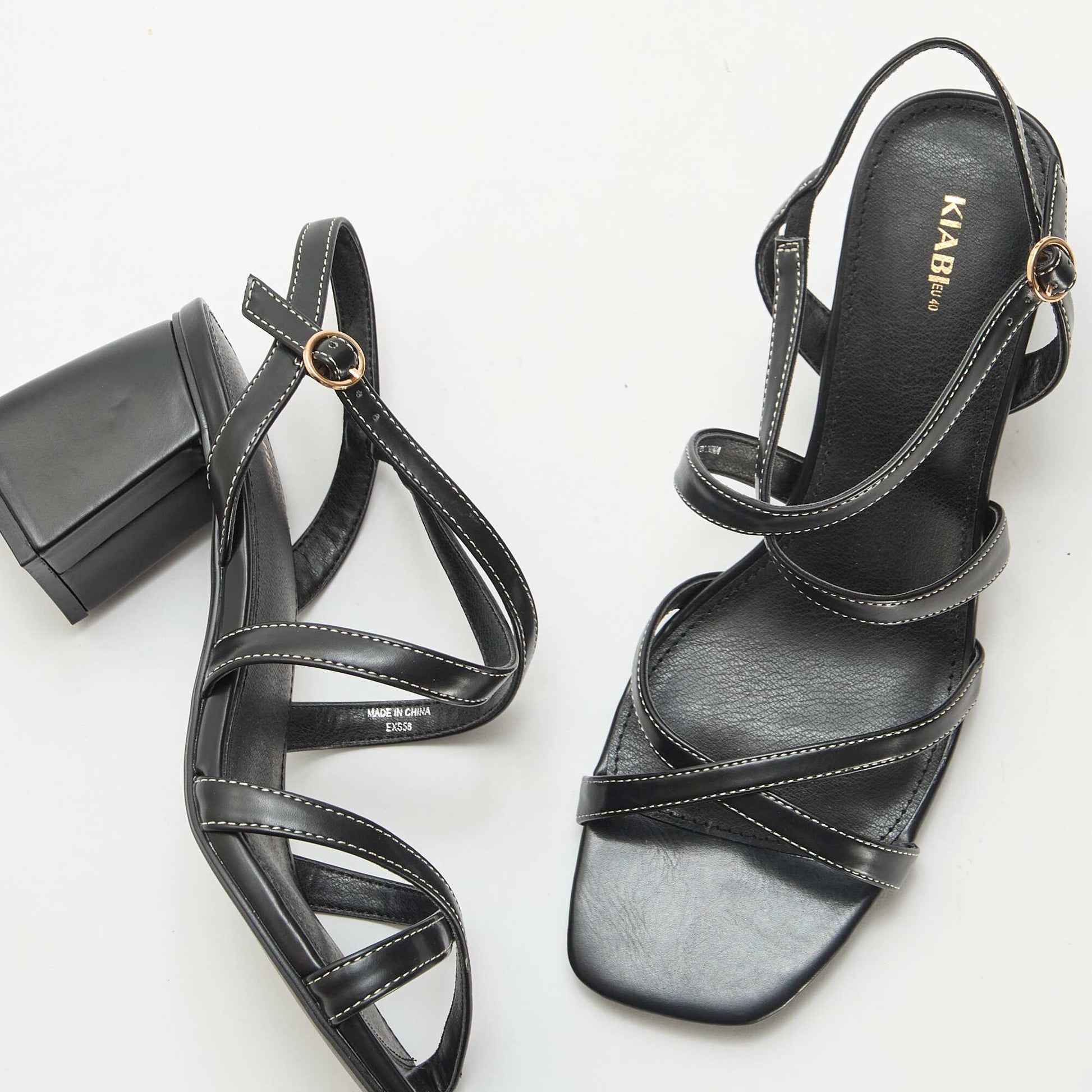 Sandales de cérémonie à talons NOIR