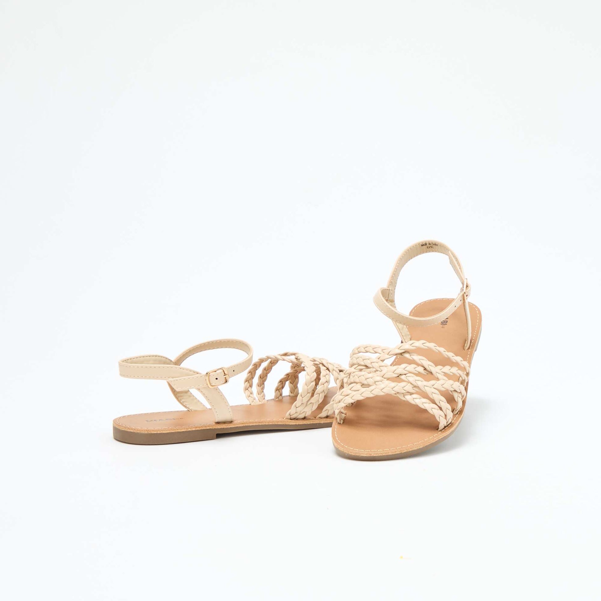 Sandales multi brides tressées BEIGE