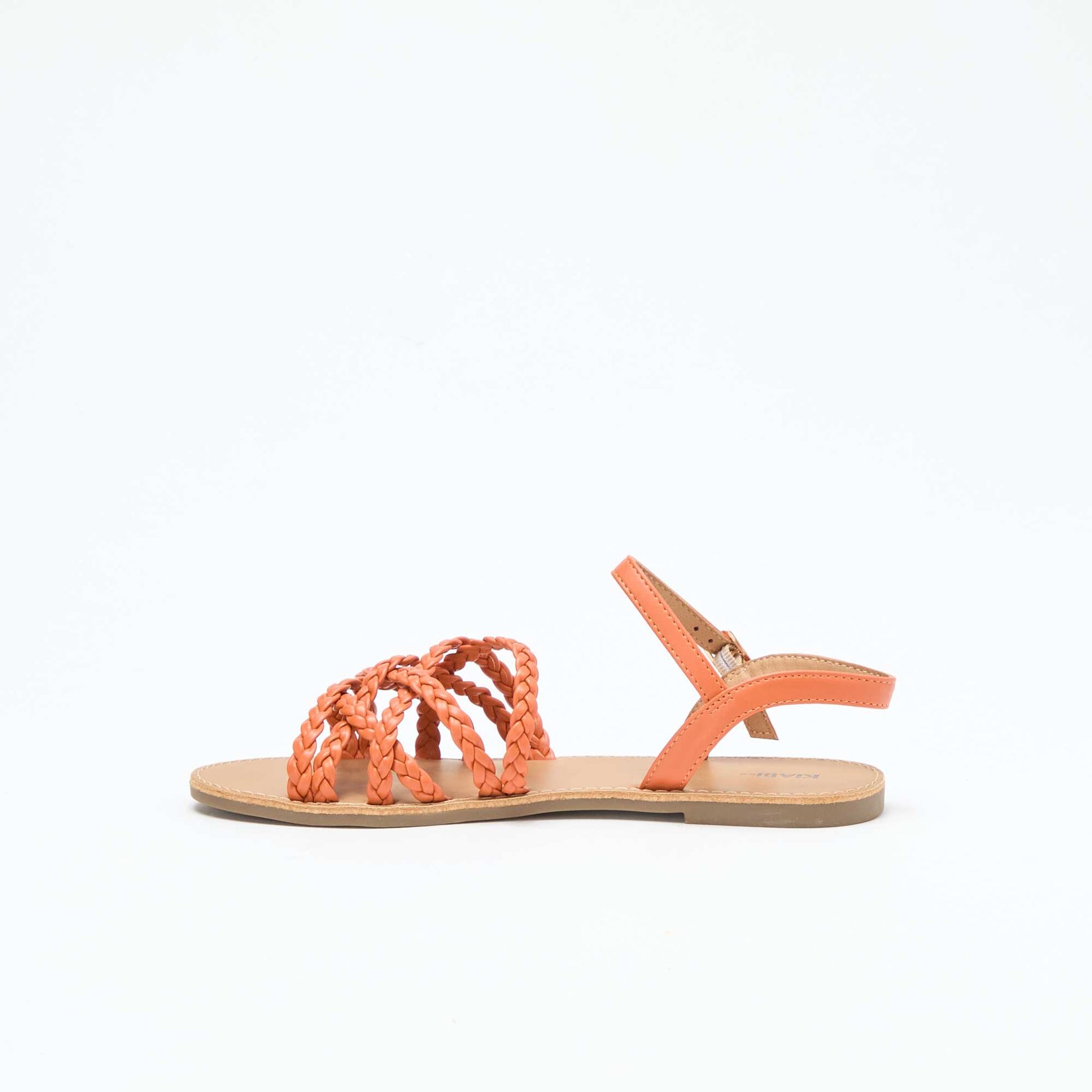 Sandales multi brides tressées ORANGE
