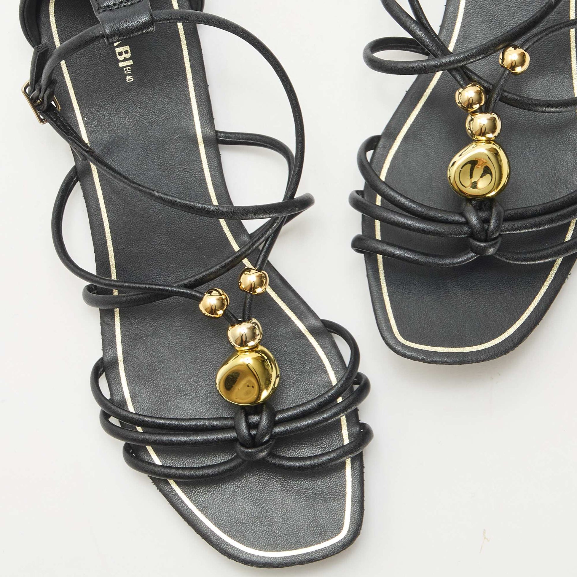 Sandales avec bijoux NOIR