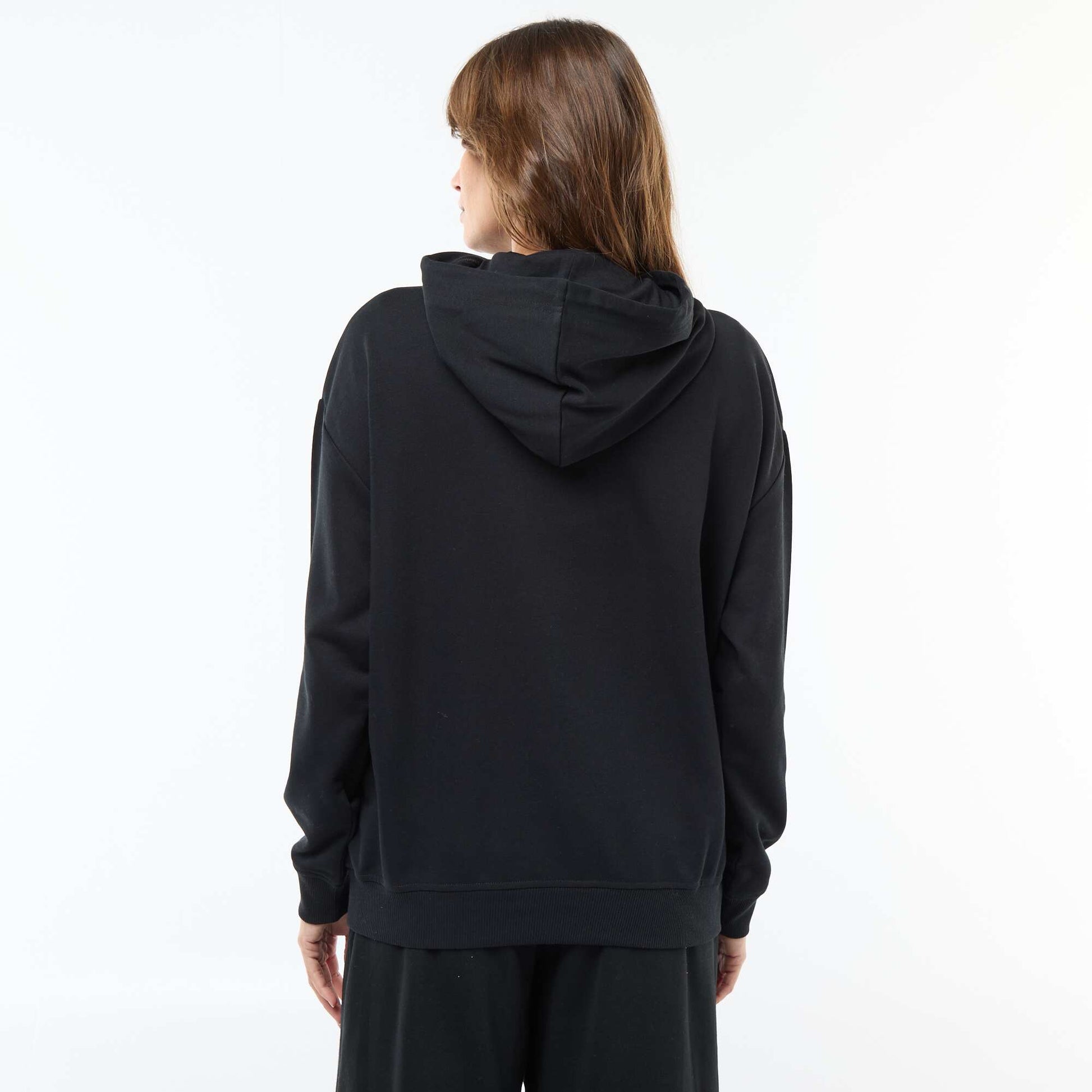 Sweat à capuche d'allaitement NOIR