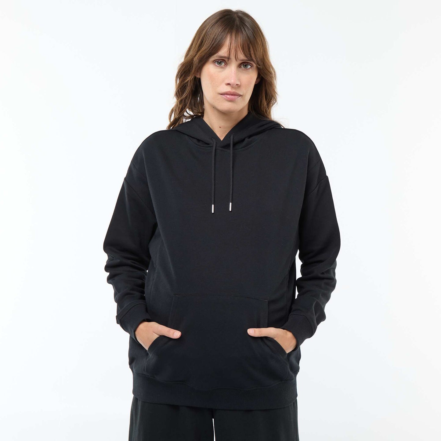 Sweat à capuche d'allaitement NOIR