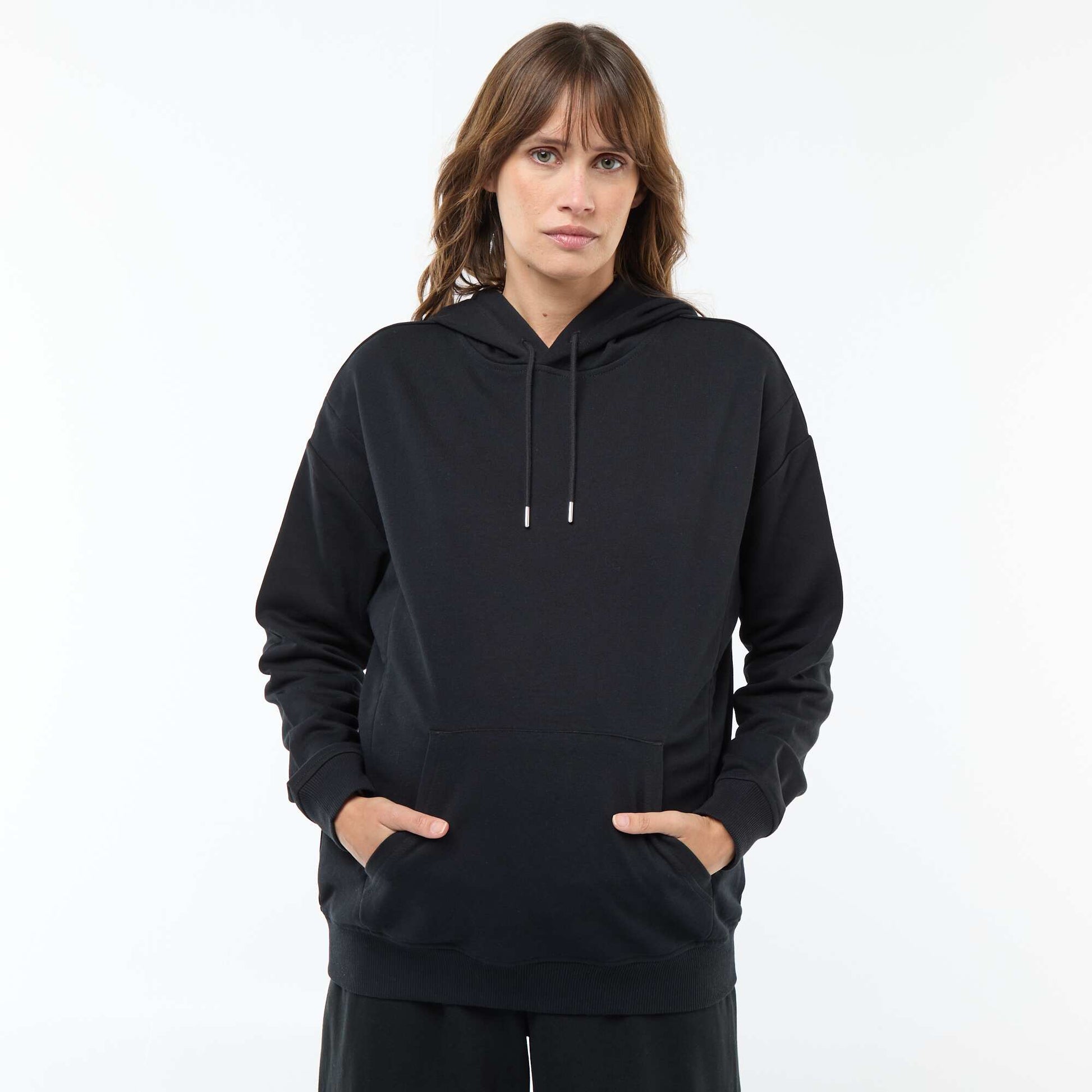 Sweat à capuche d'allaitement NOIR