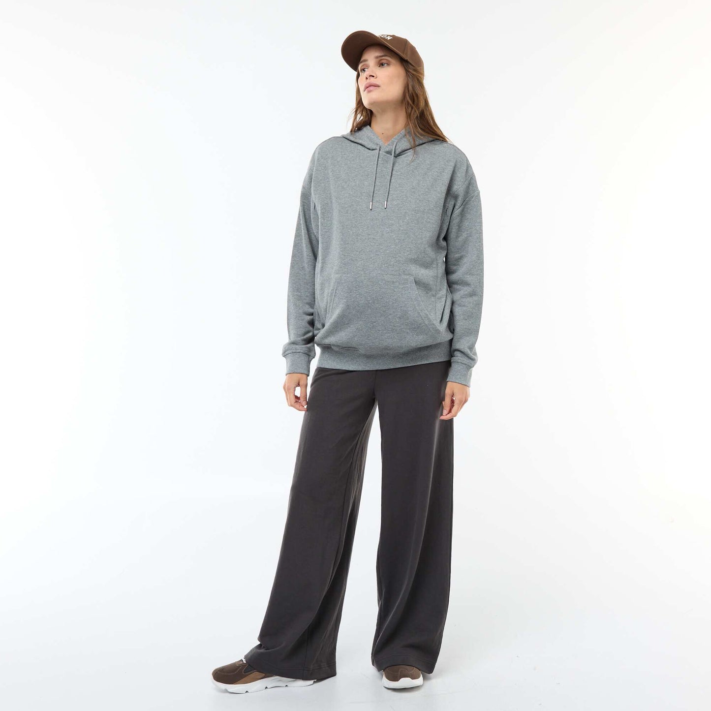 Sweat à capuche d'allaitement GRIS