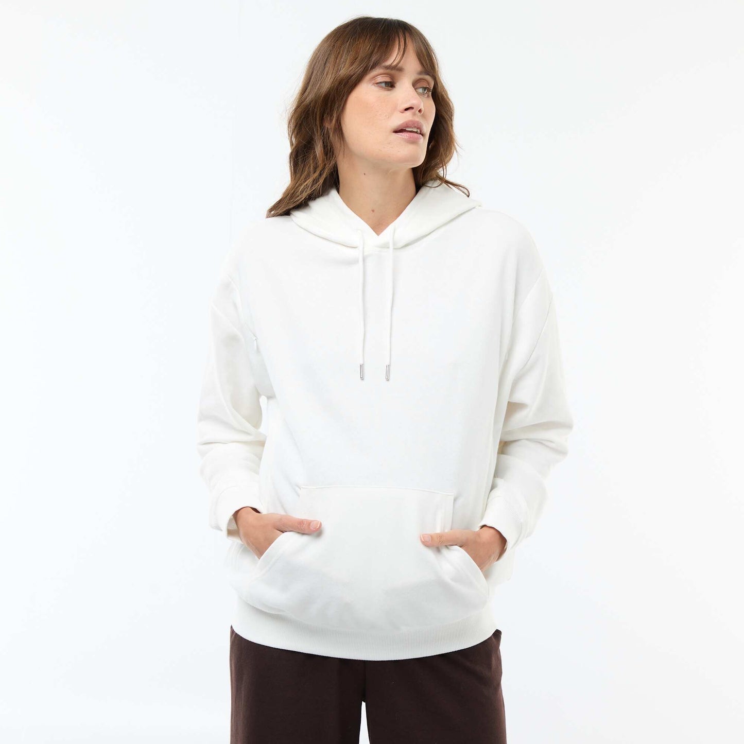 Sweat à capuche d'allaitement BLANC