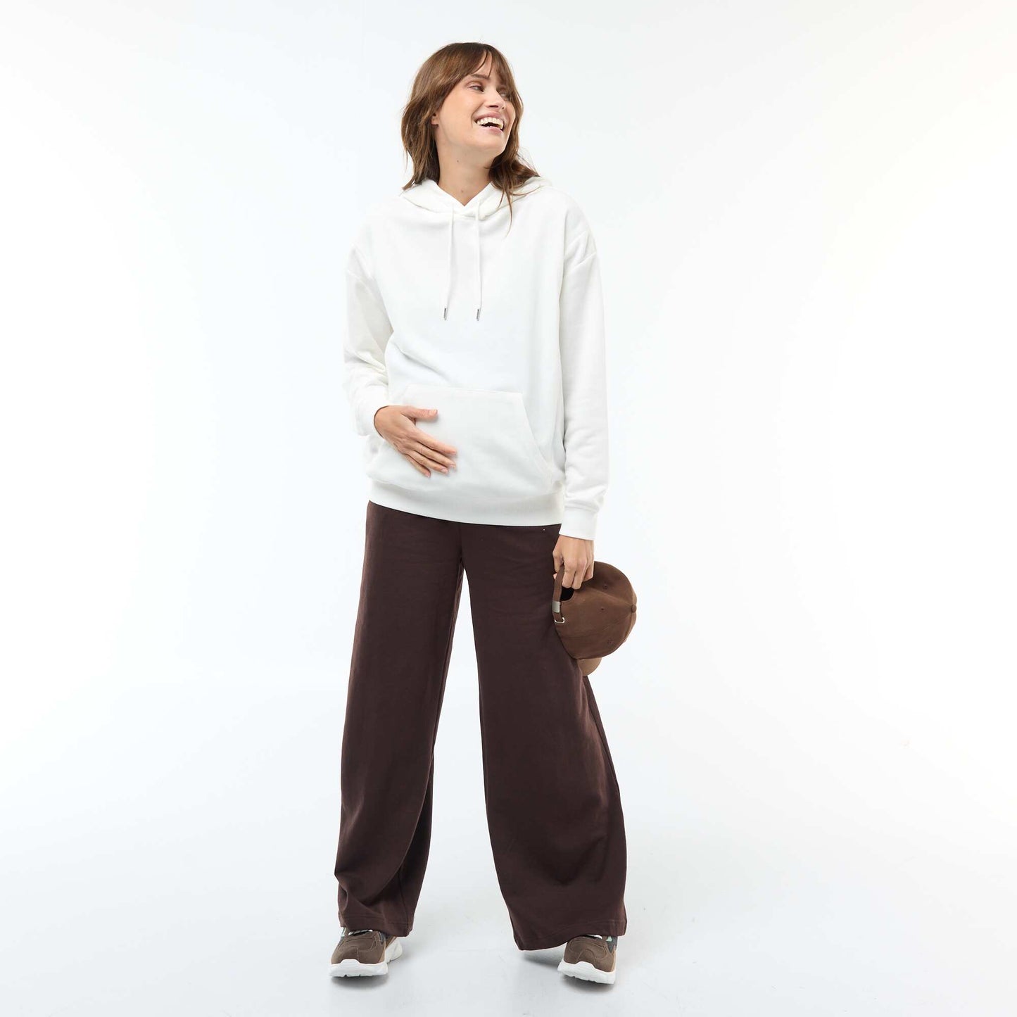 Sweat à capuche d'allaitement BLANC