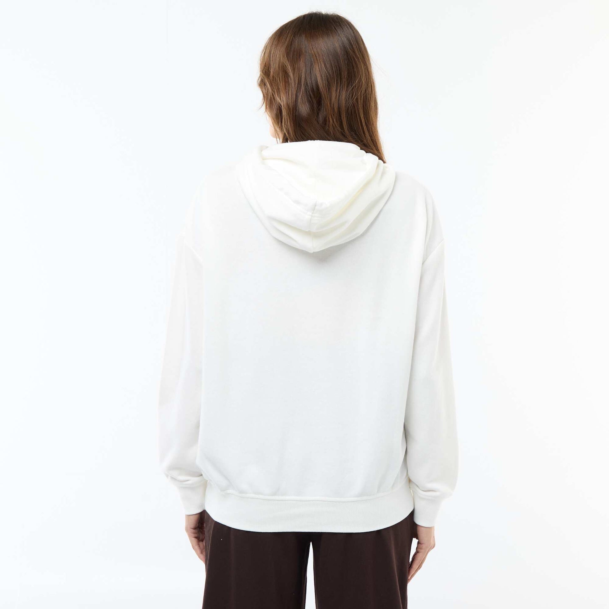 Sweat à capuche d'allaitement BLANC