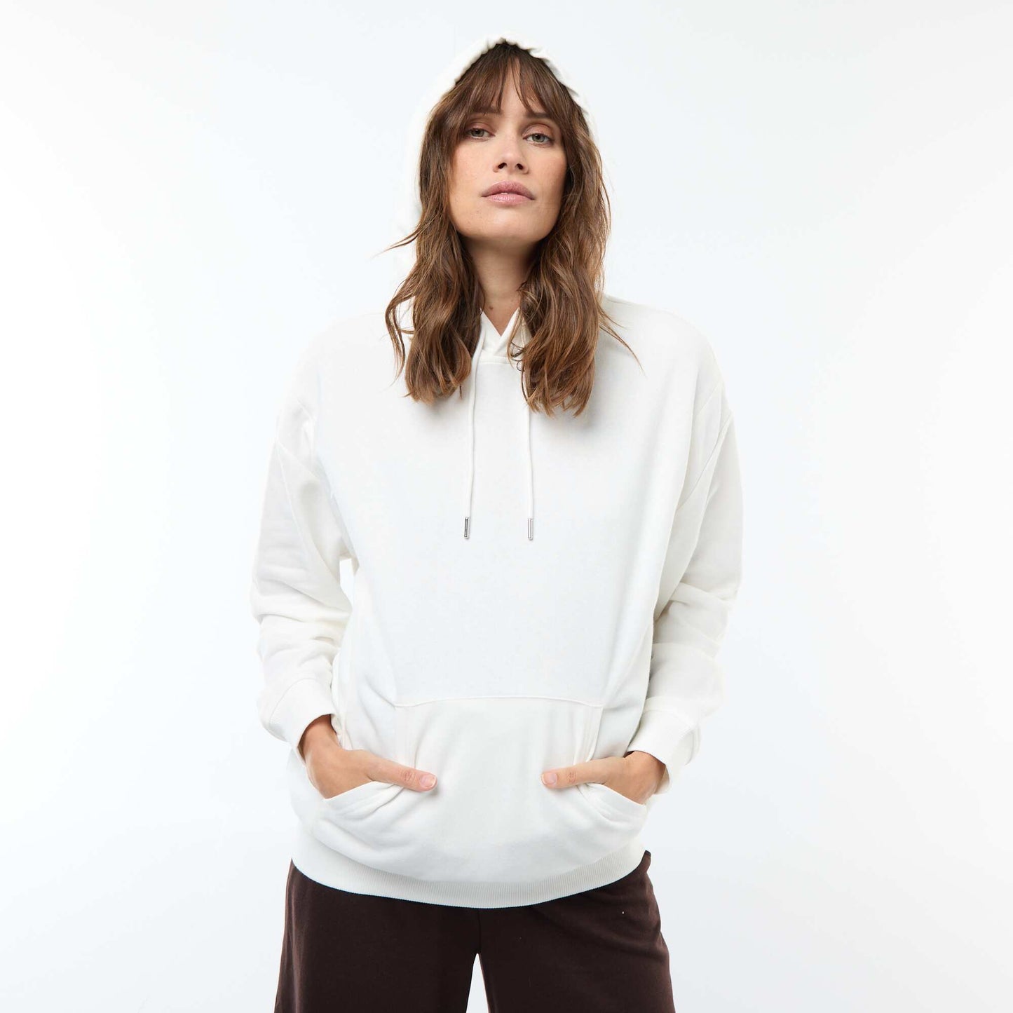 Sweat à capuche d'allaitement BLANC