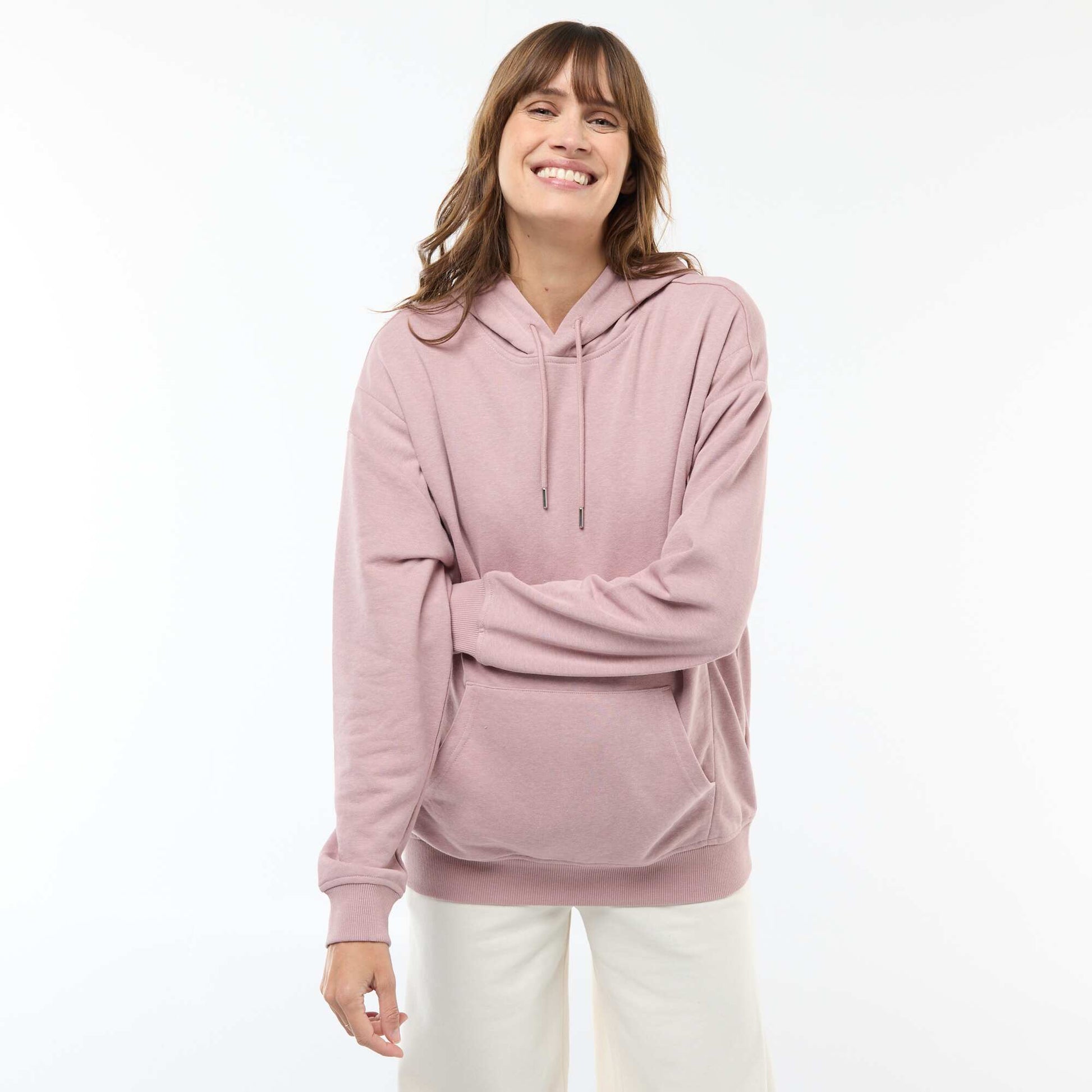 Sweat à capuche d'allaitement ROSE