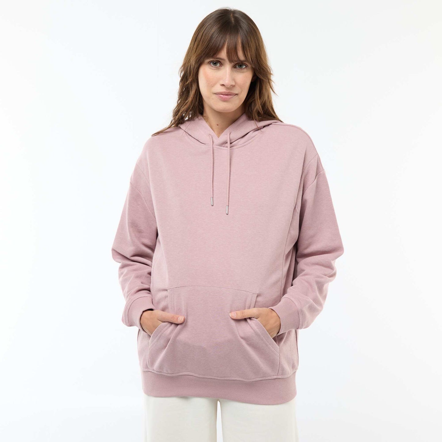 Sweat à capuche d'allaitement ROSE