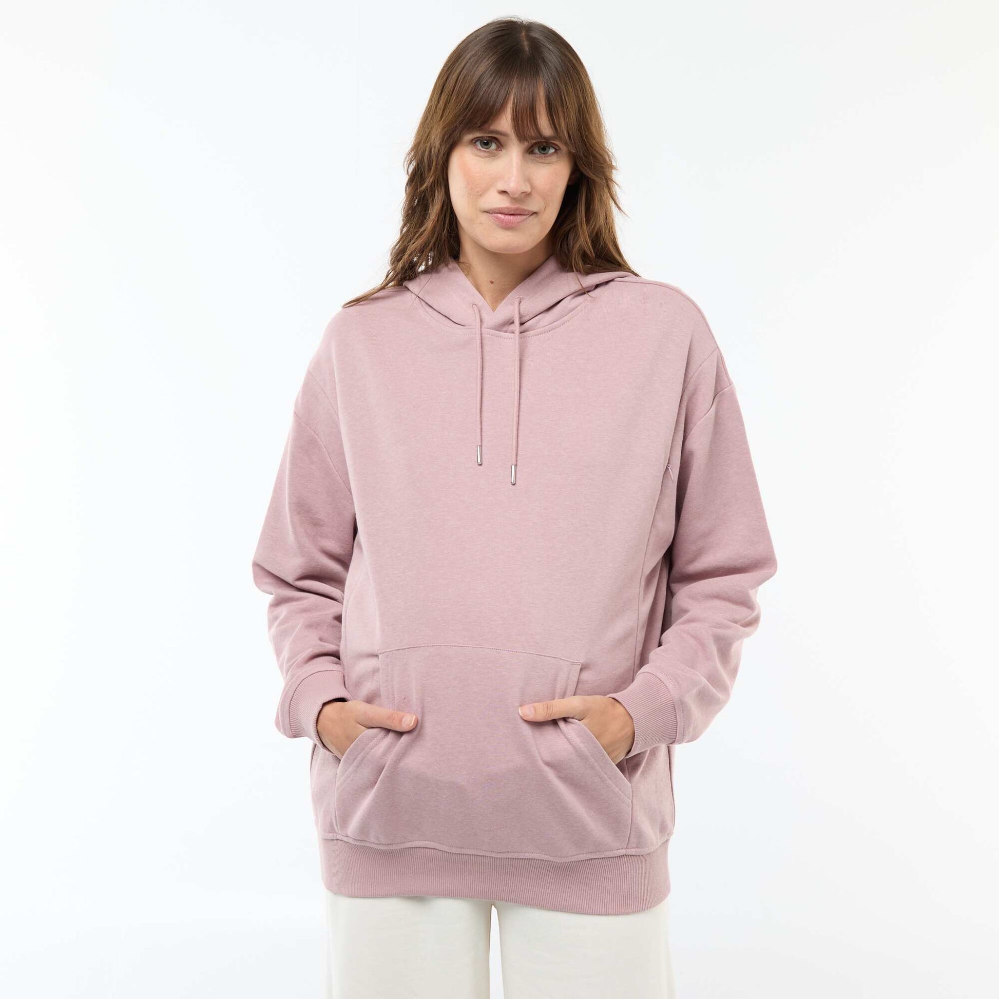 Sweat à capuche d'allaitement ROSE