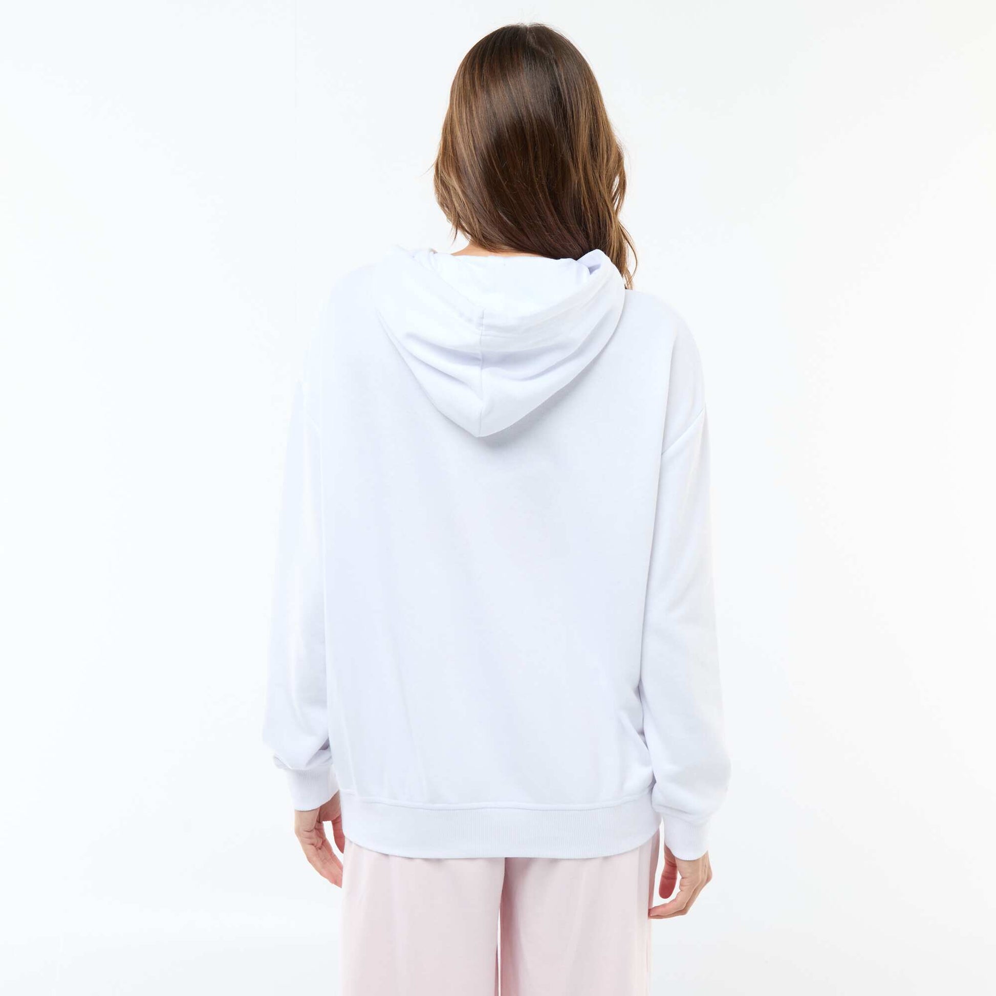 Sweat à capuche d'allaitement BLANC