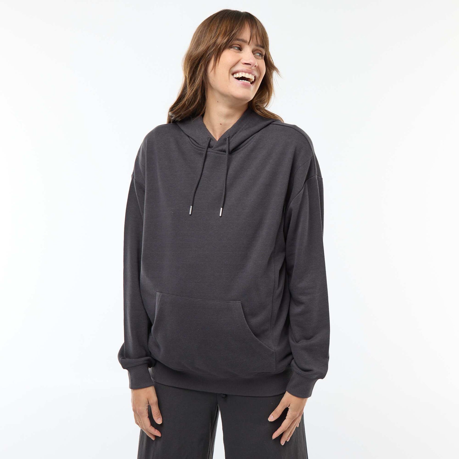 Sweat à capuche d'allaitement NOIR