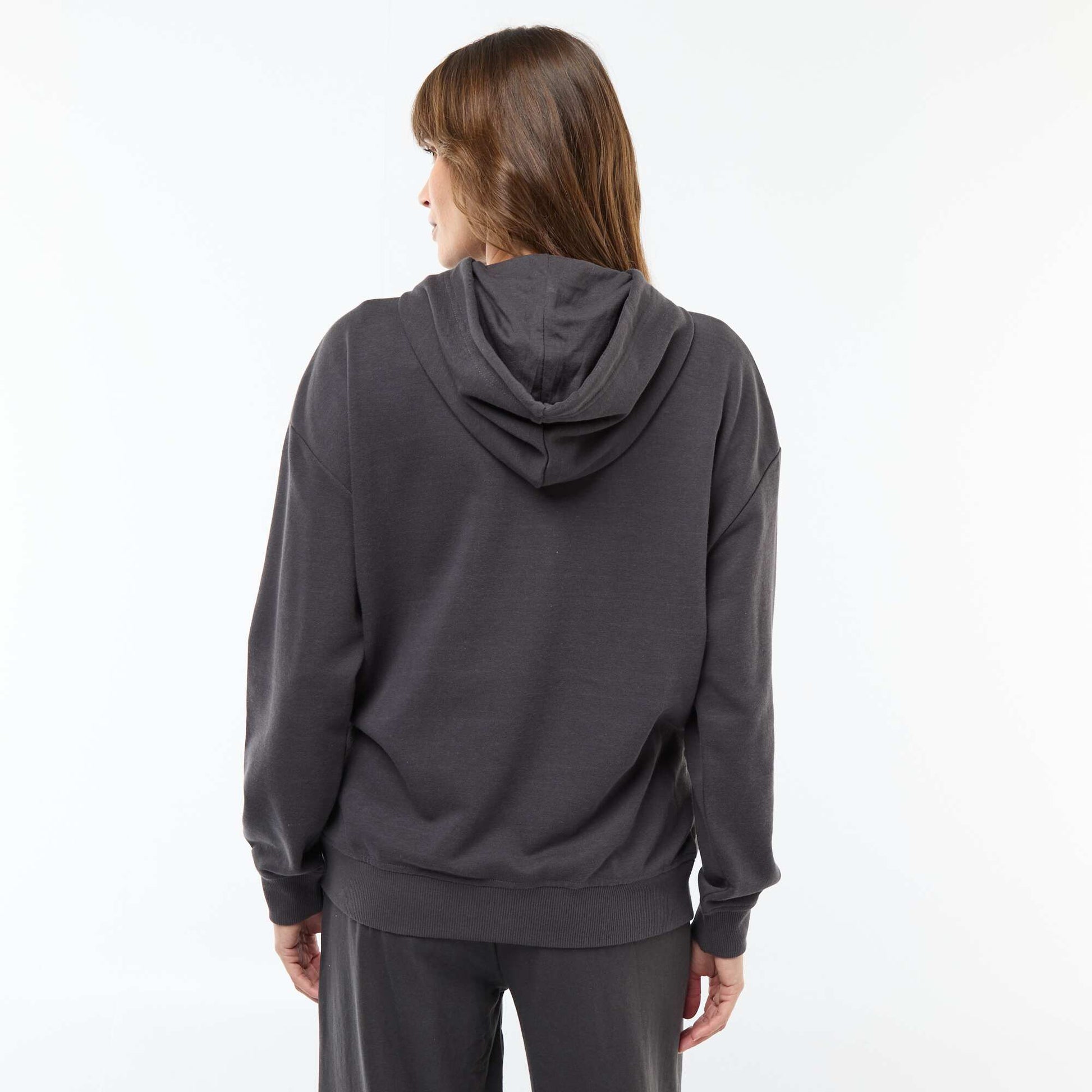 Sweat à capuche d'allaitement NOIR