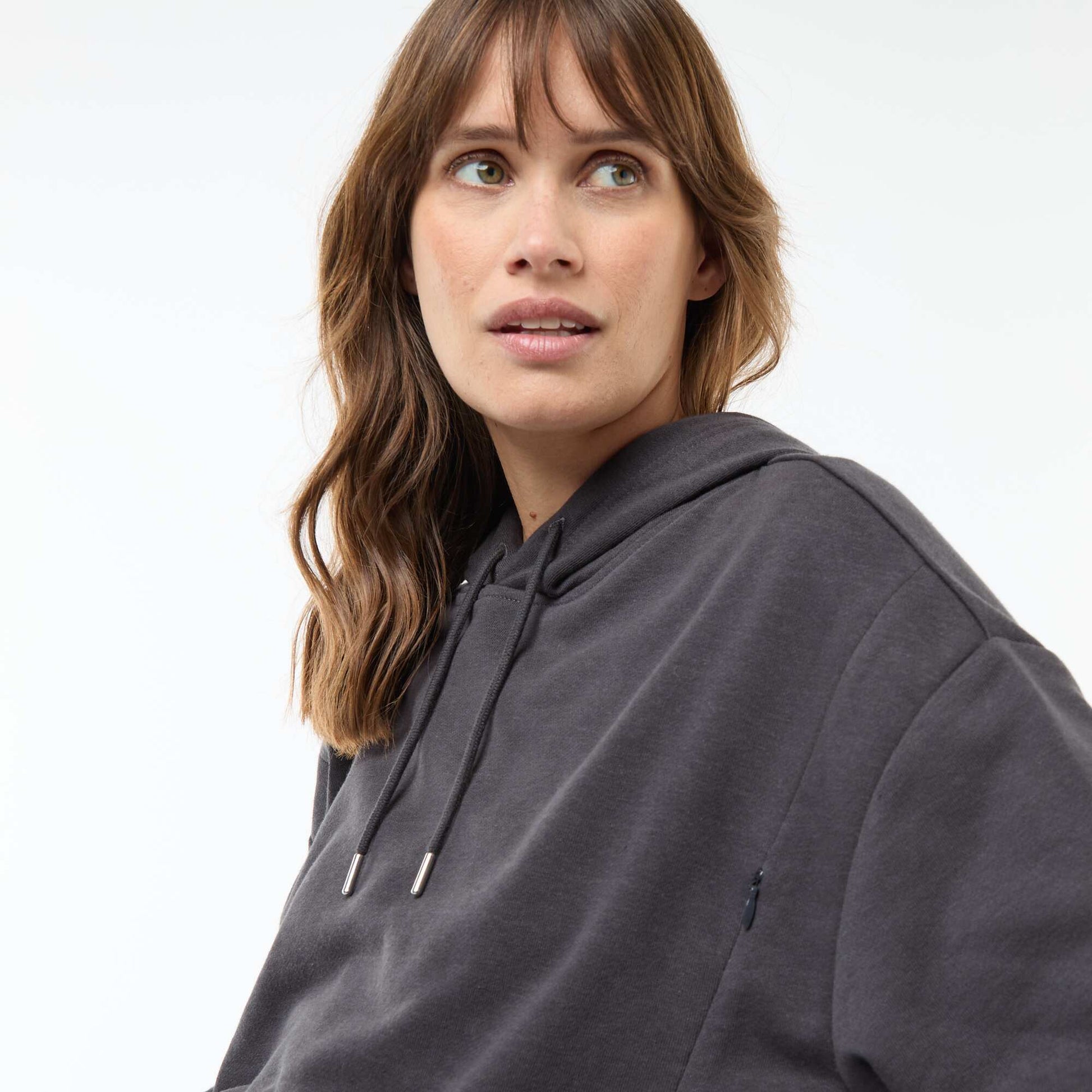 Sweat à capuche d'allaitement NOIR