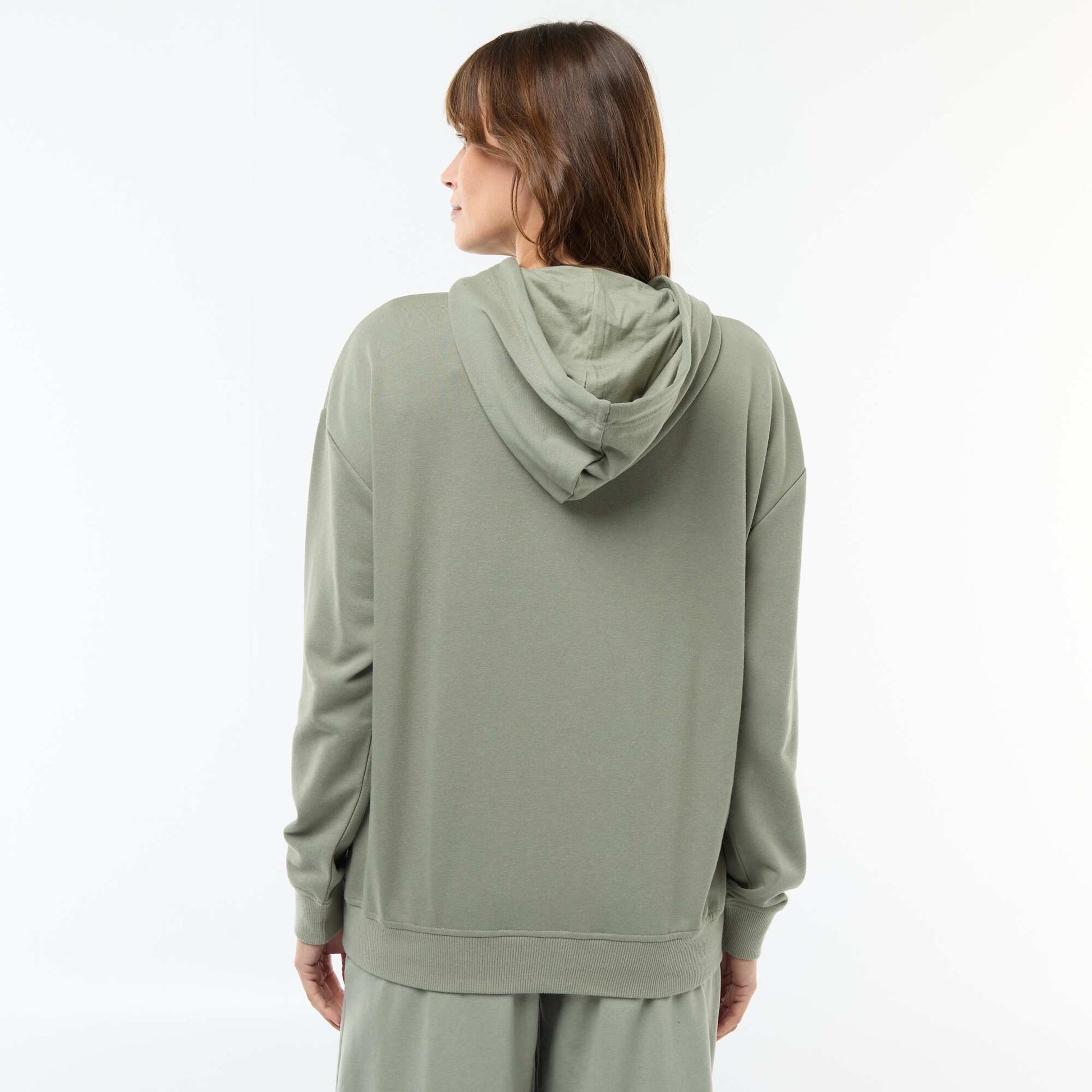 Sweat à capuche d'allaitement VERT