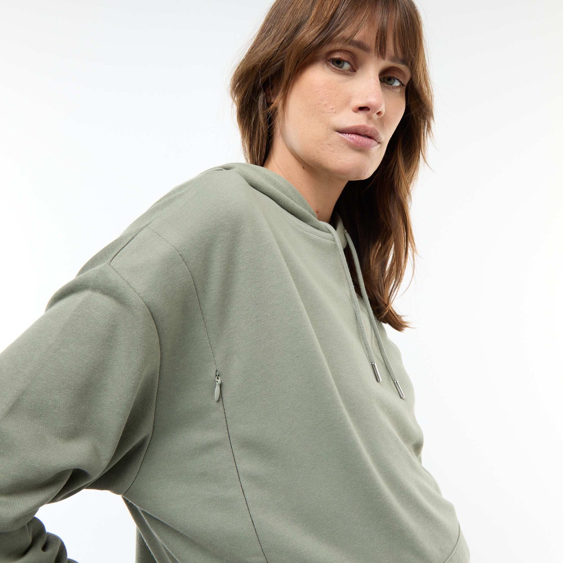 Sweat à capuche d'allaitement VERT