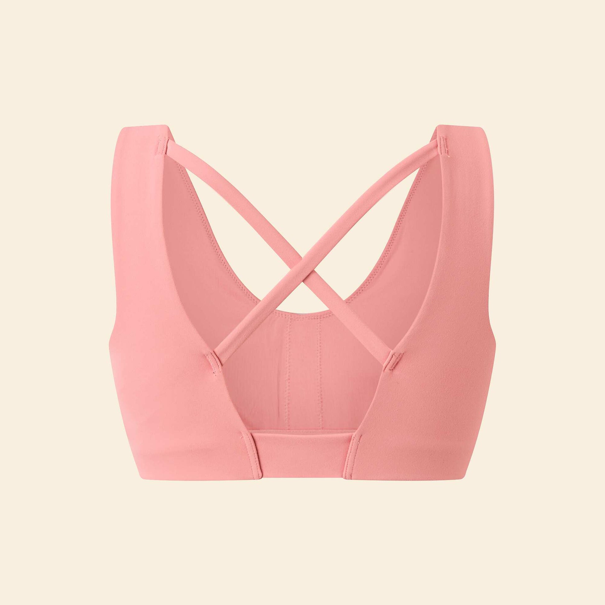 Brassière de sport croisée au dos maintien moyen ROSE