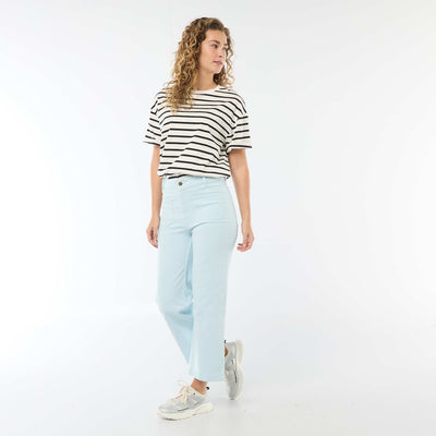Pantalon wide leg coloré BLEU