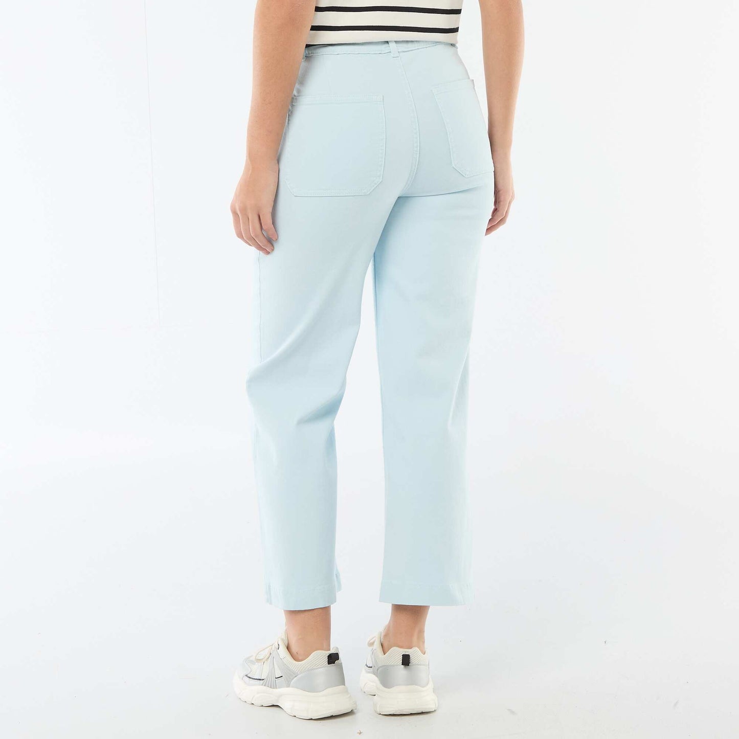 Pantalon wide leg coloré BLEU