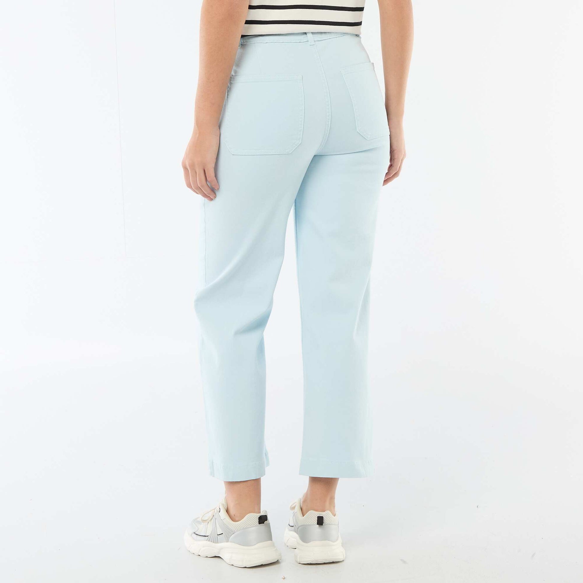 Pantalon wide leg coloré BLEU