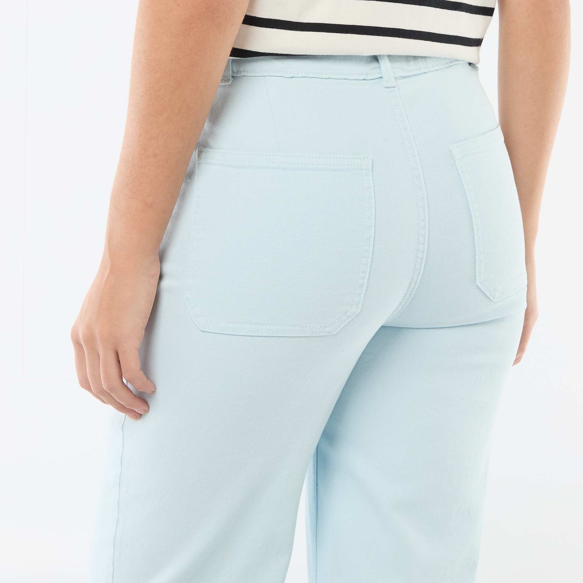 Pantalon wide leg coloré BLEU