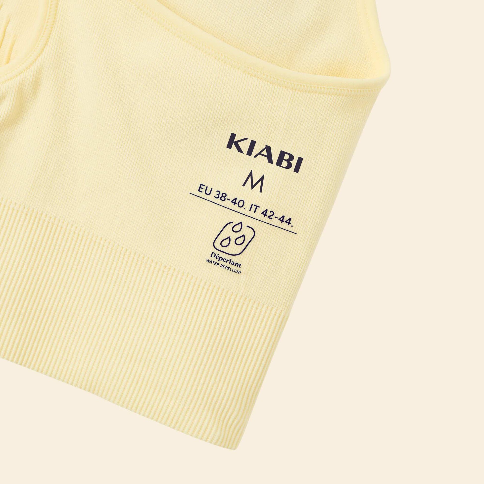 Brassière de sport en rib maintient léger JAUNE