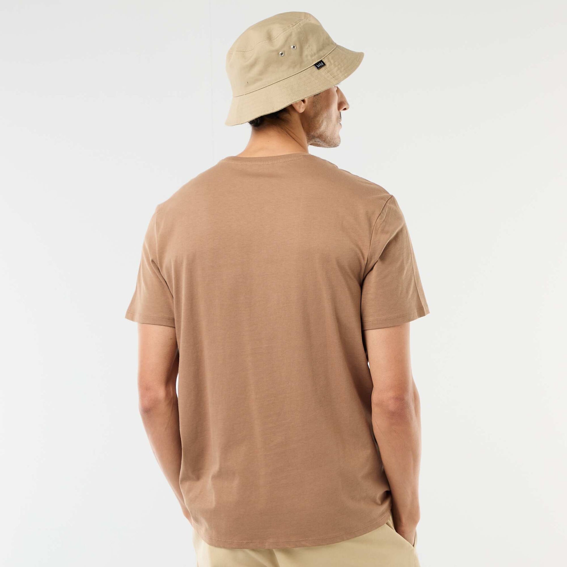 T-shirt imprimé fantaisie MARRON