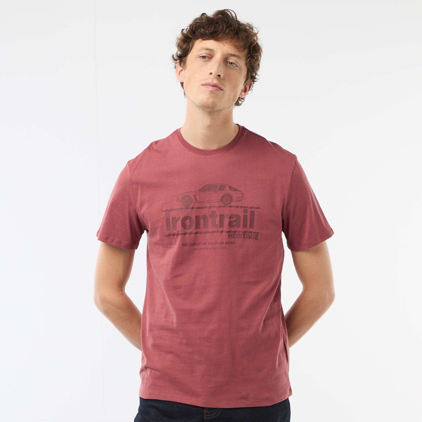 T-shirt imprimé fantaisie ROUGE