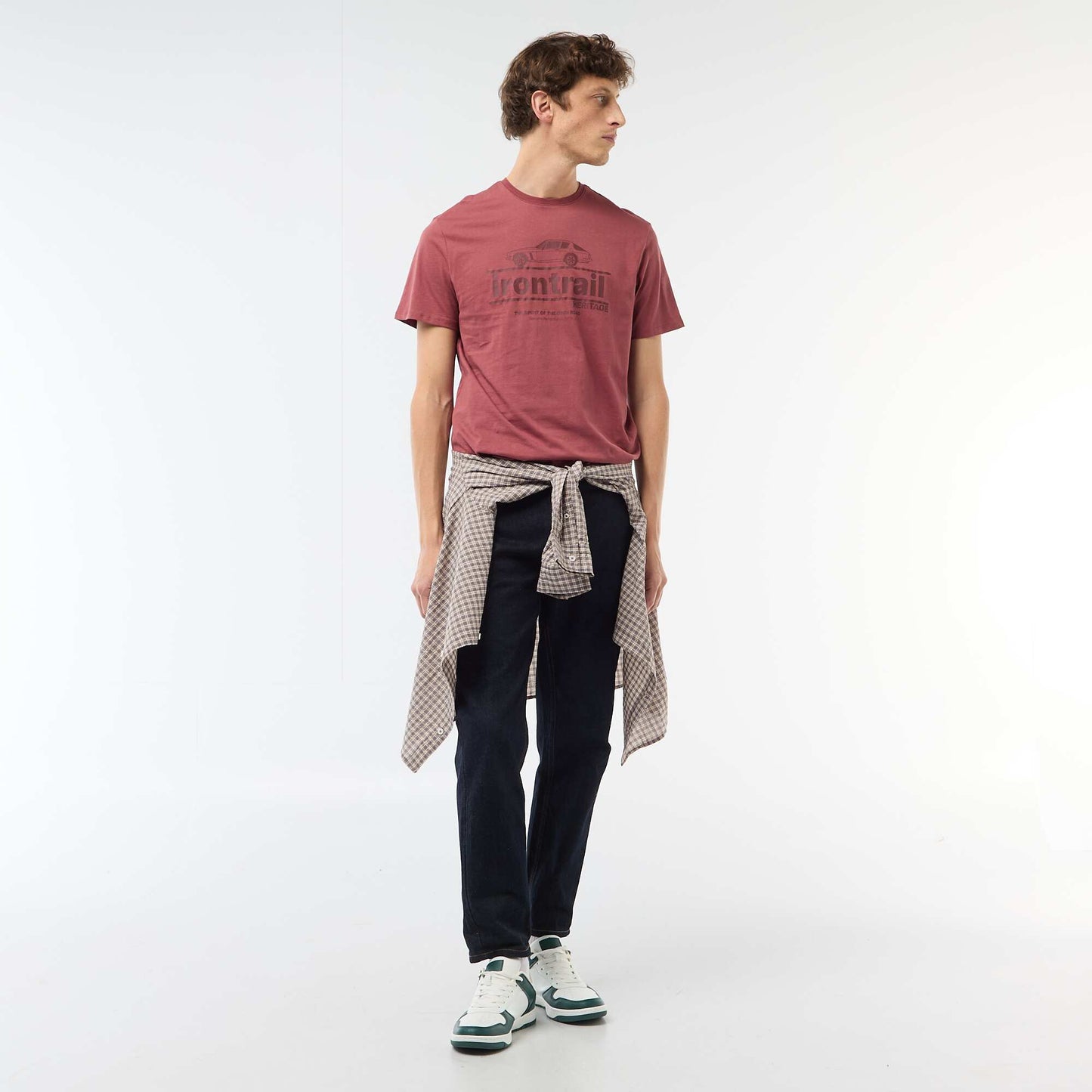T-shirt imprimé fantaisie ROUGE