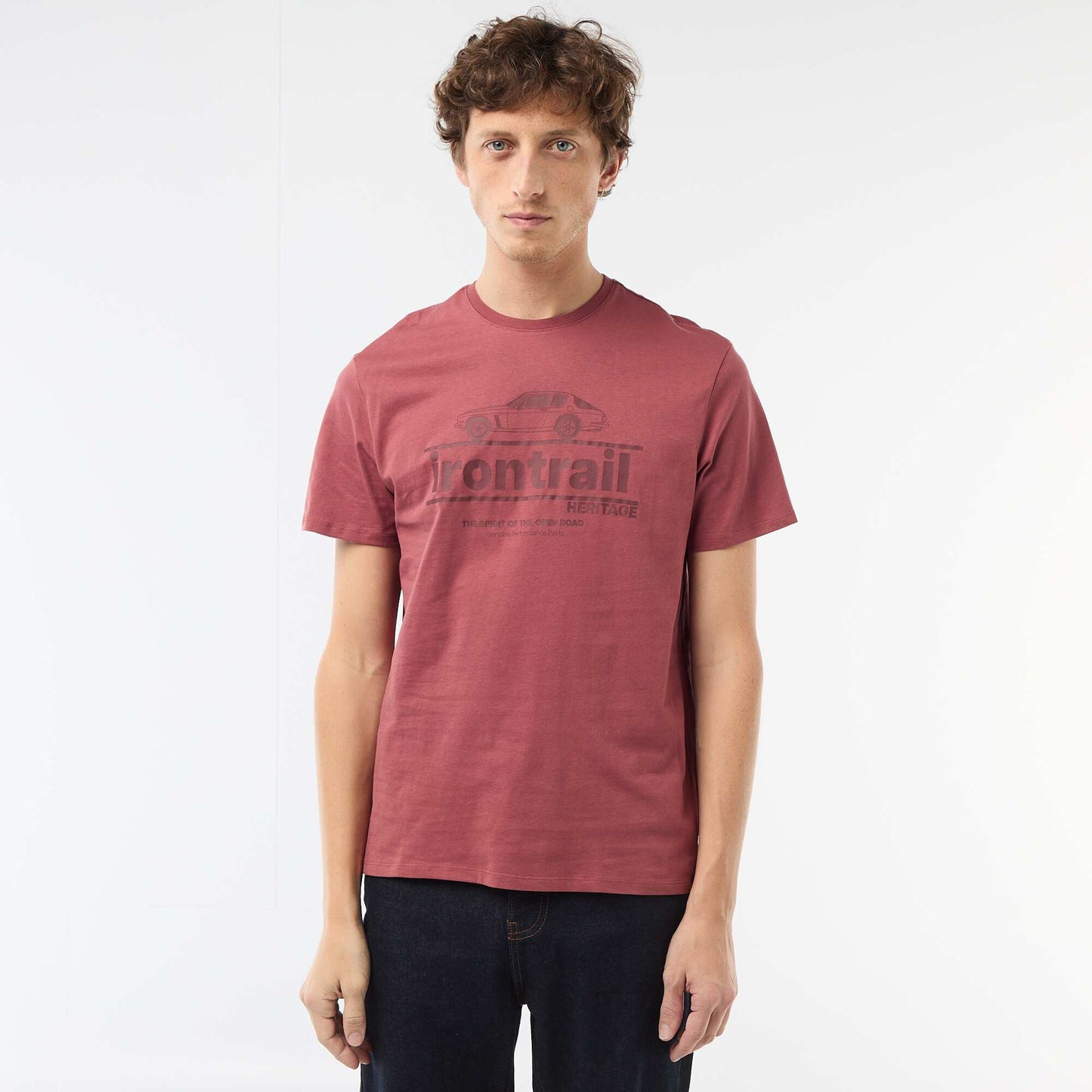 T-shirt imprimé fantaisie ROUGE