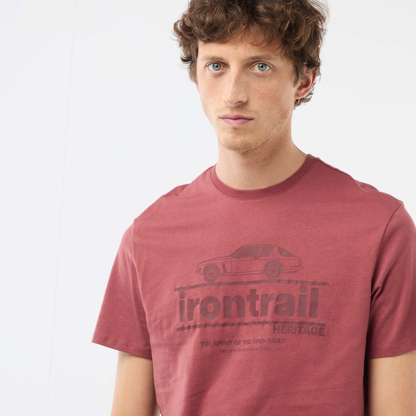 T-shirt imprimé fantaisie ROUGE