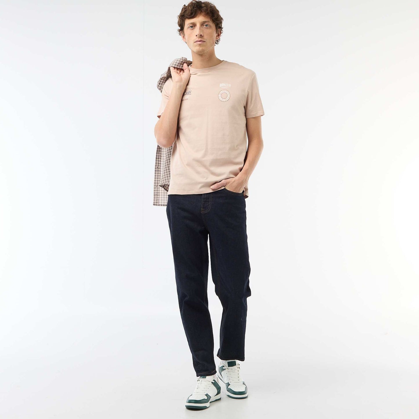 T-shirt imprimé fantaisie BEIGE