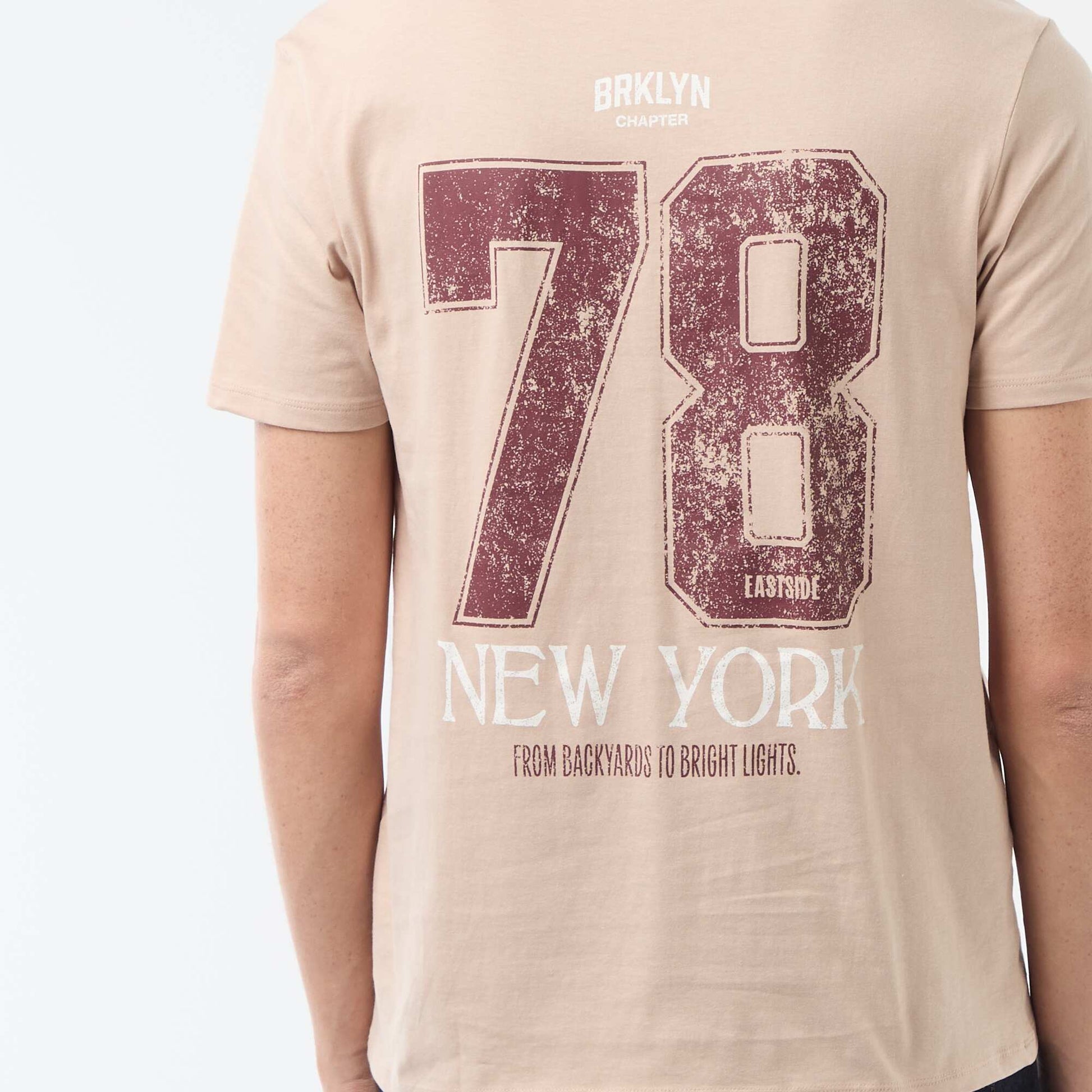 T-shirt imprimé fantaisie BEIGE