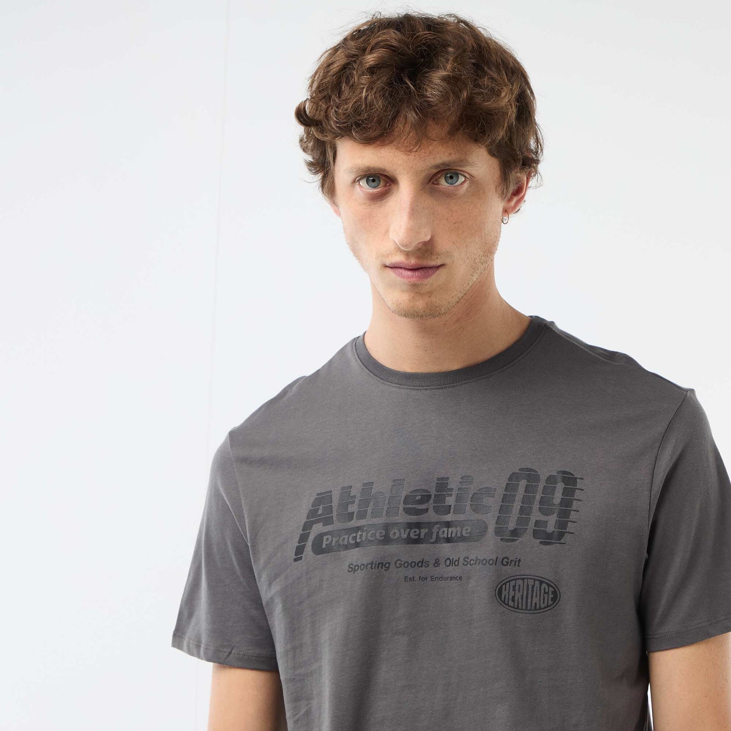 T-shirt imprimé fantaisie GRIS