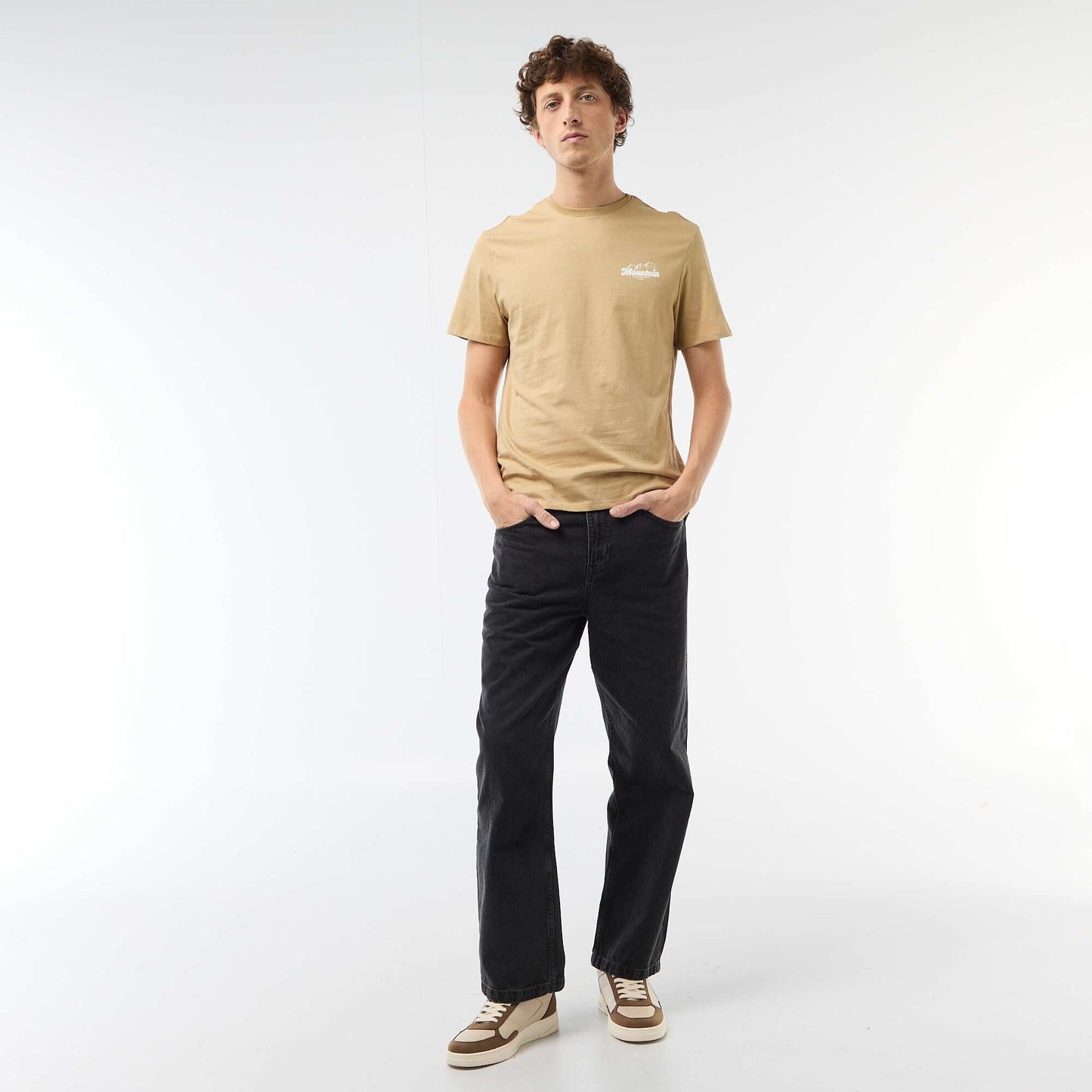 T-shirt imprimé fantaisie BEIGE