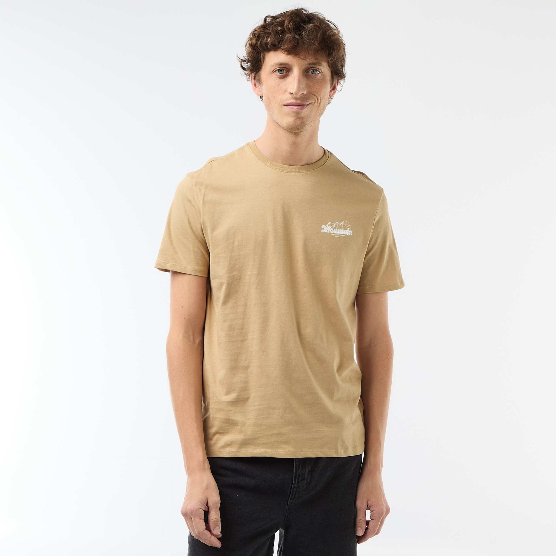 T-shirt imprimé fantaisie BEIGE