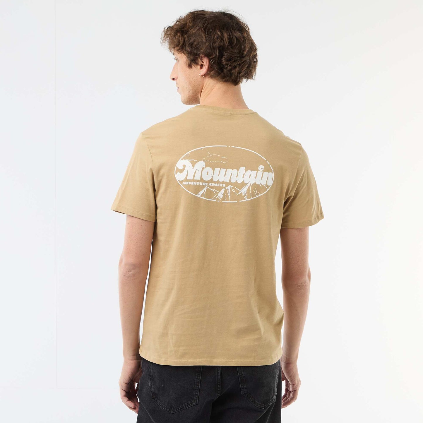 T-shirt imprimé fantaisie BEIGE