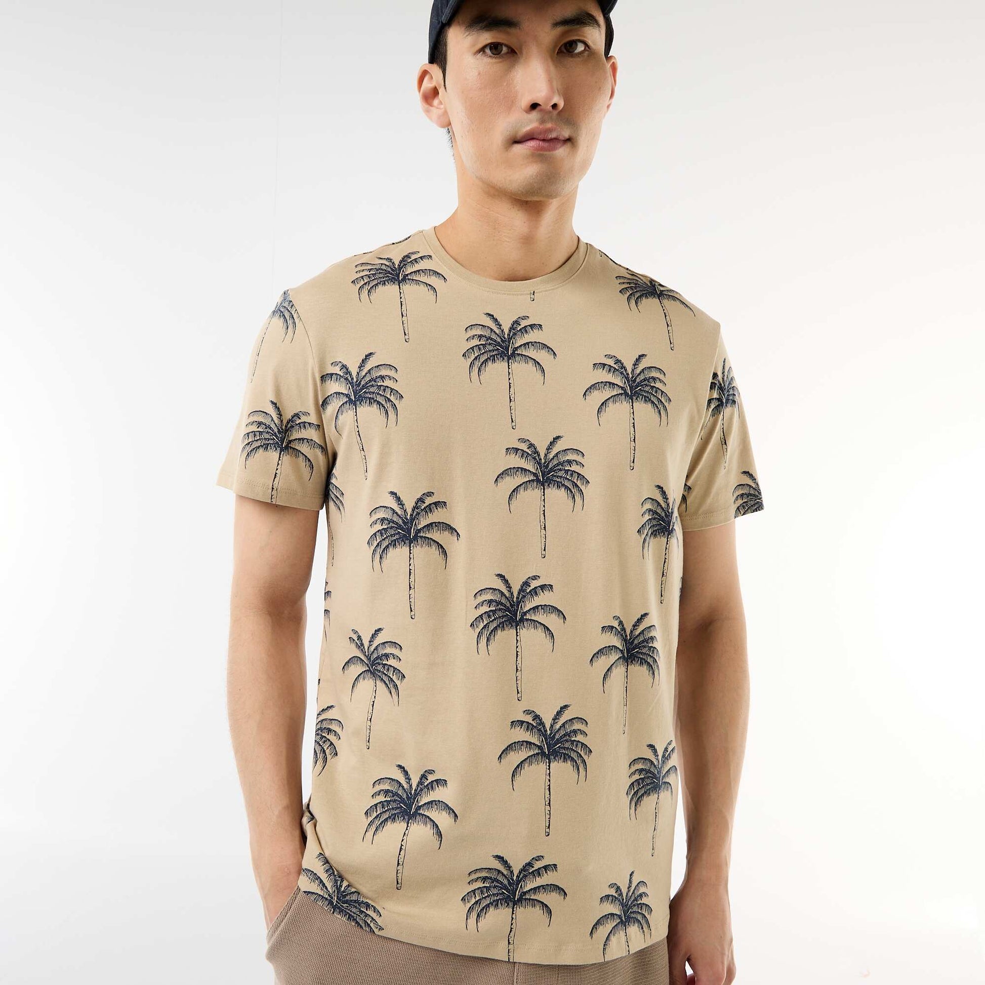 T-shirt imprimé fantaisie BEIGE