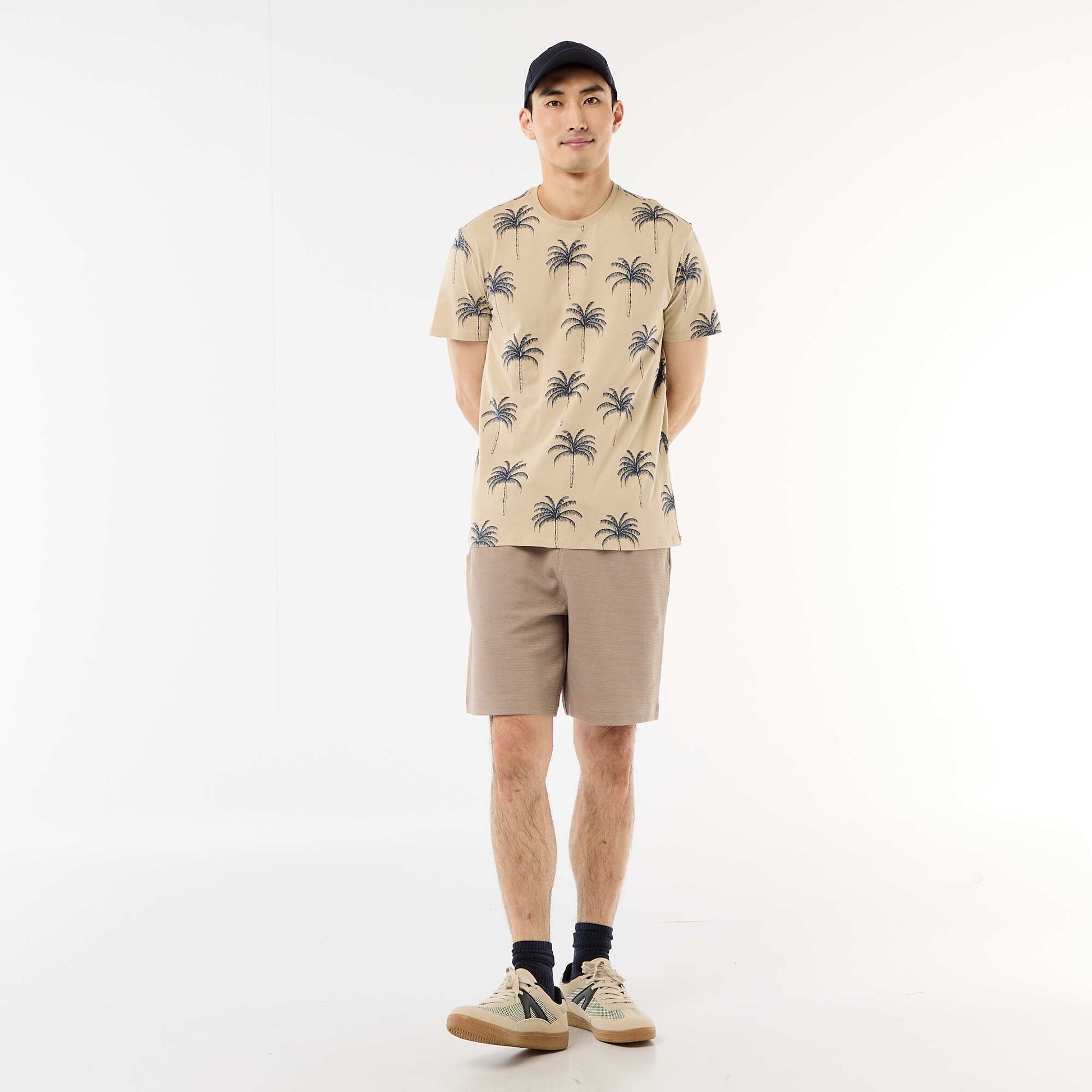 T-shirt imprimé fantaisie BEIGE