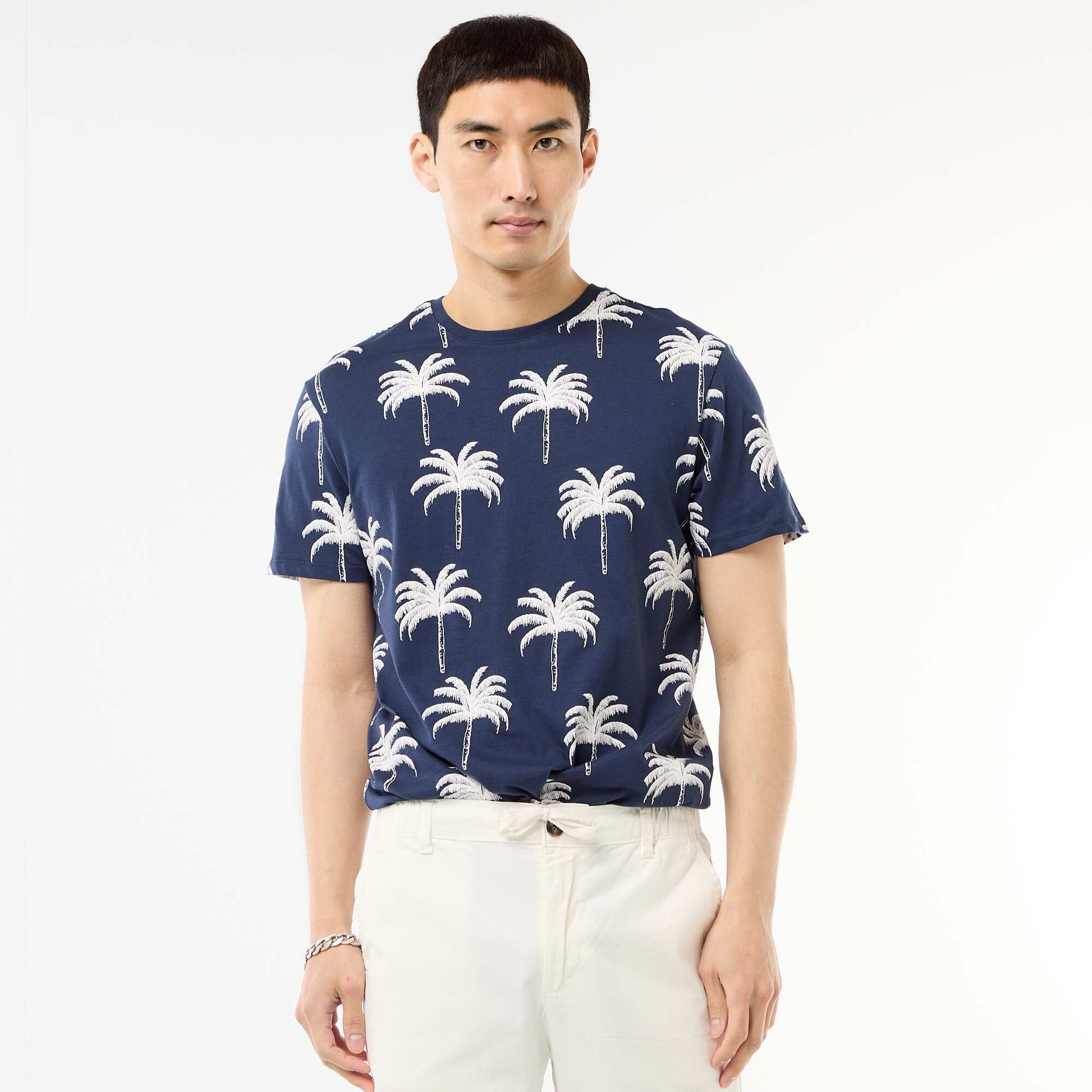 T-shirt imprimé fantaisie BLEU MARINE