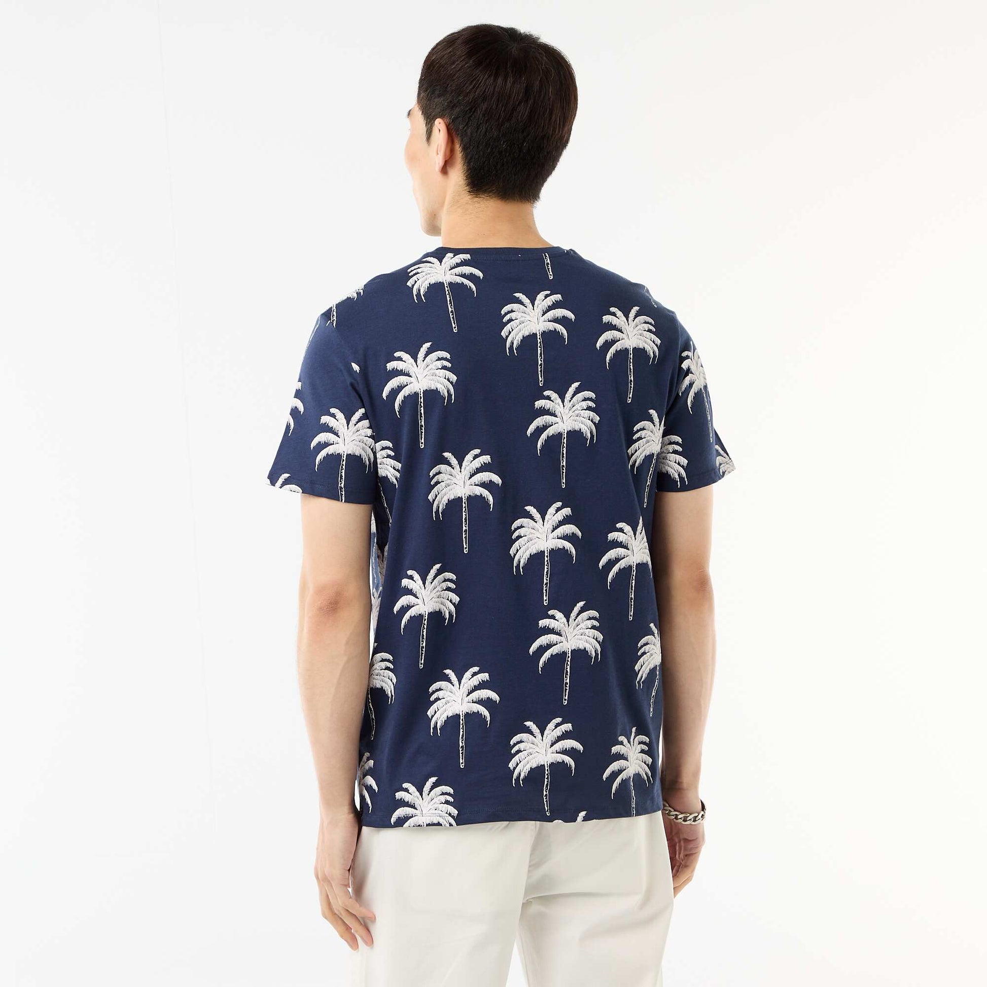 T-shirt imprimé fantaisie BLEU MARINE