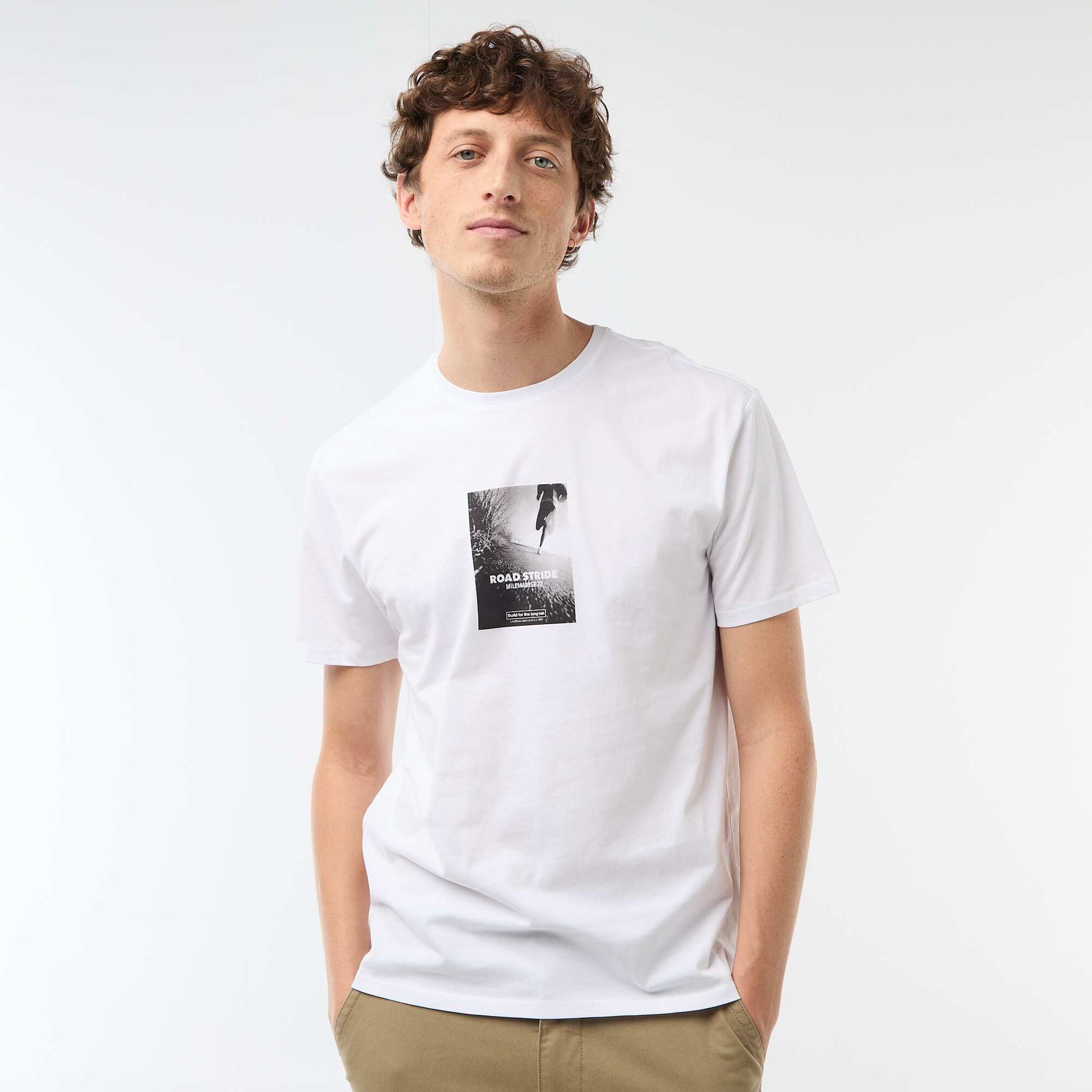 T-shirt imprimé fantaisie BLANC