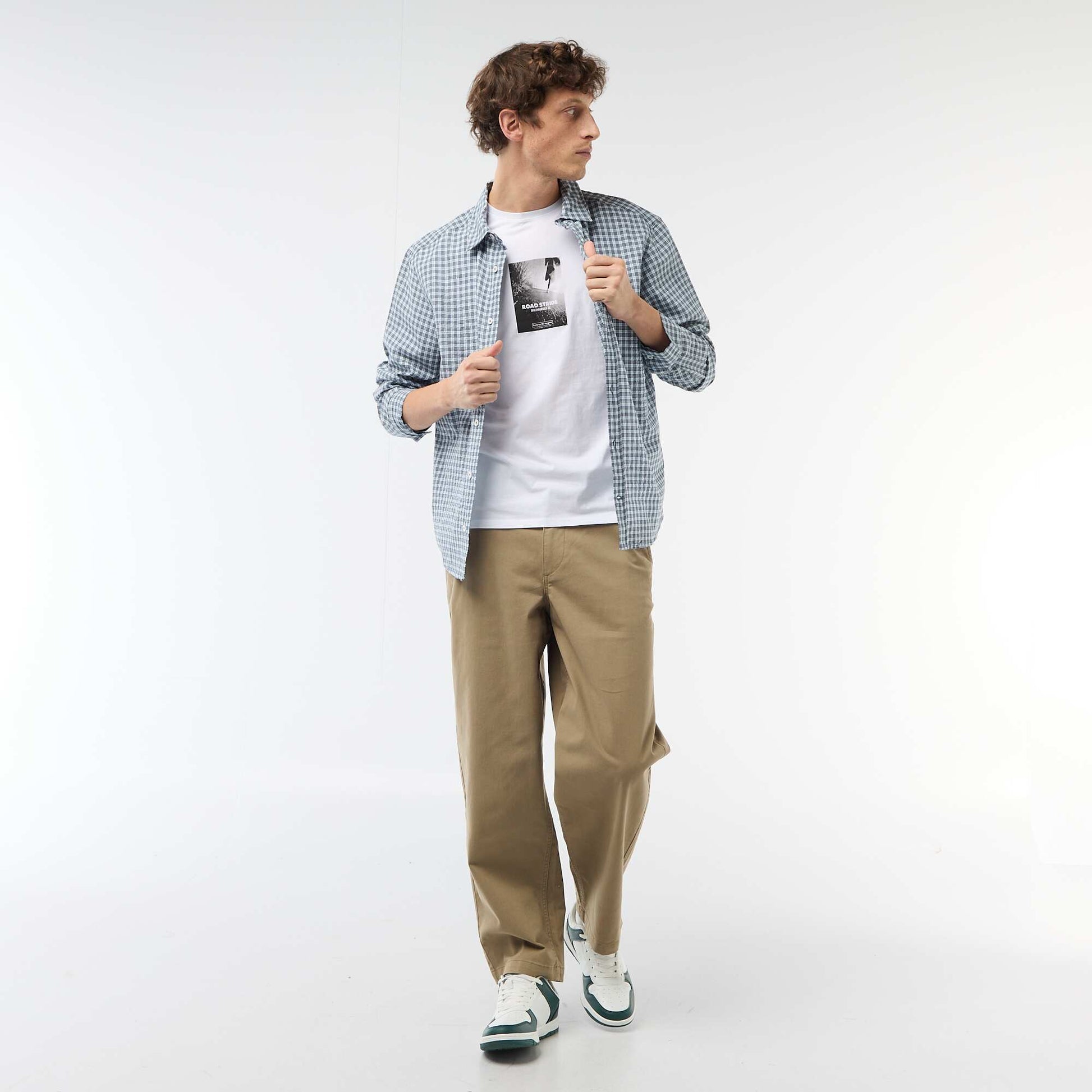 T-shirt imprimé fantaisie BLANC