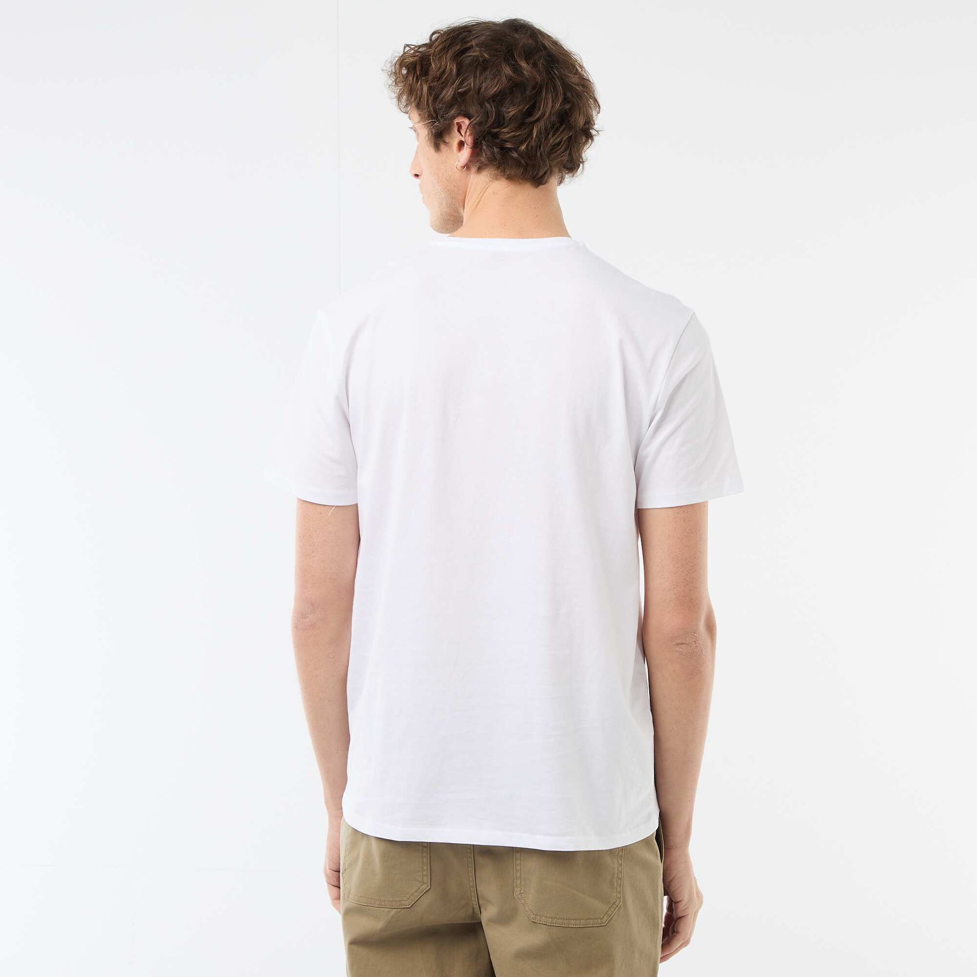 T-shirt imprimé fantaisie BLANC