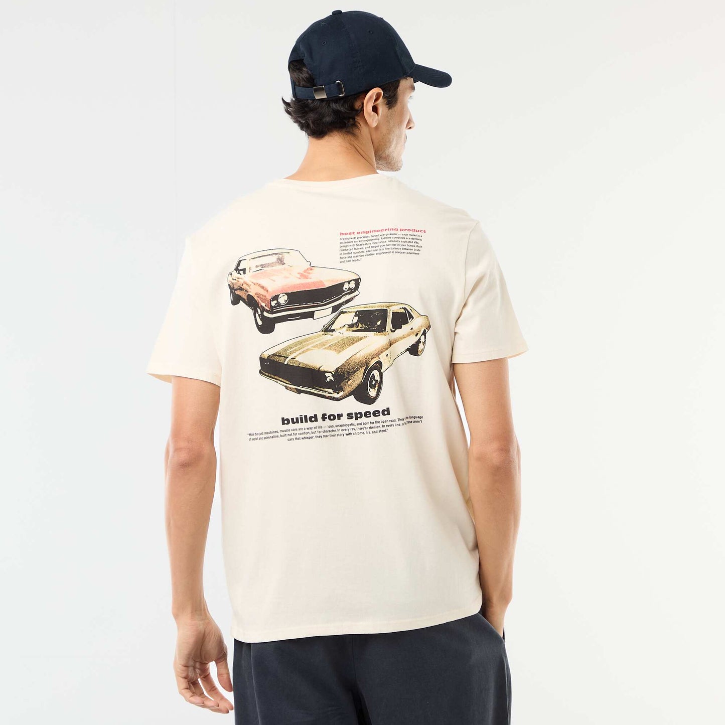 T-shirt imprimé fantaisie ECRU
