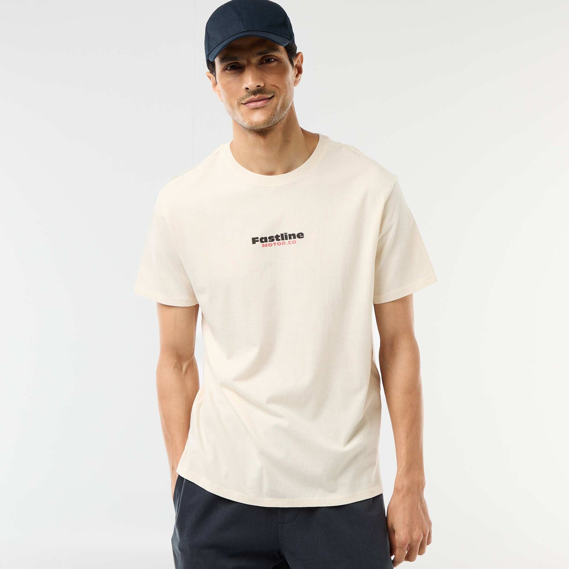 T-shirt imprimé fantaisie ECRU