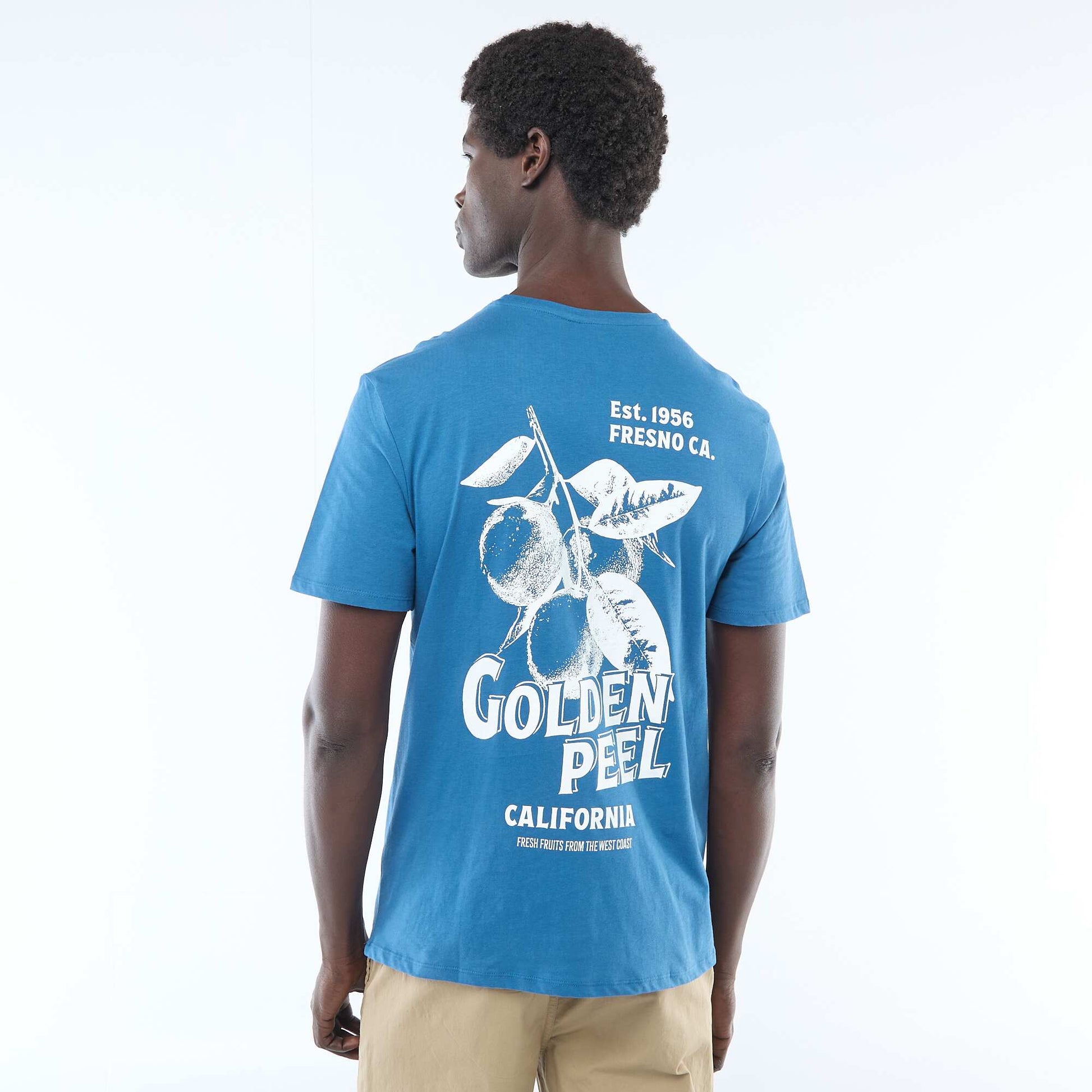 T-shirt imprimé fantaisie BLEU