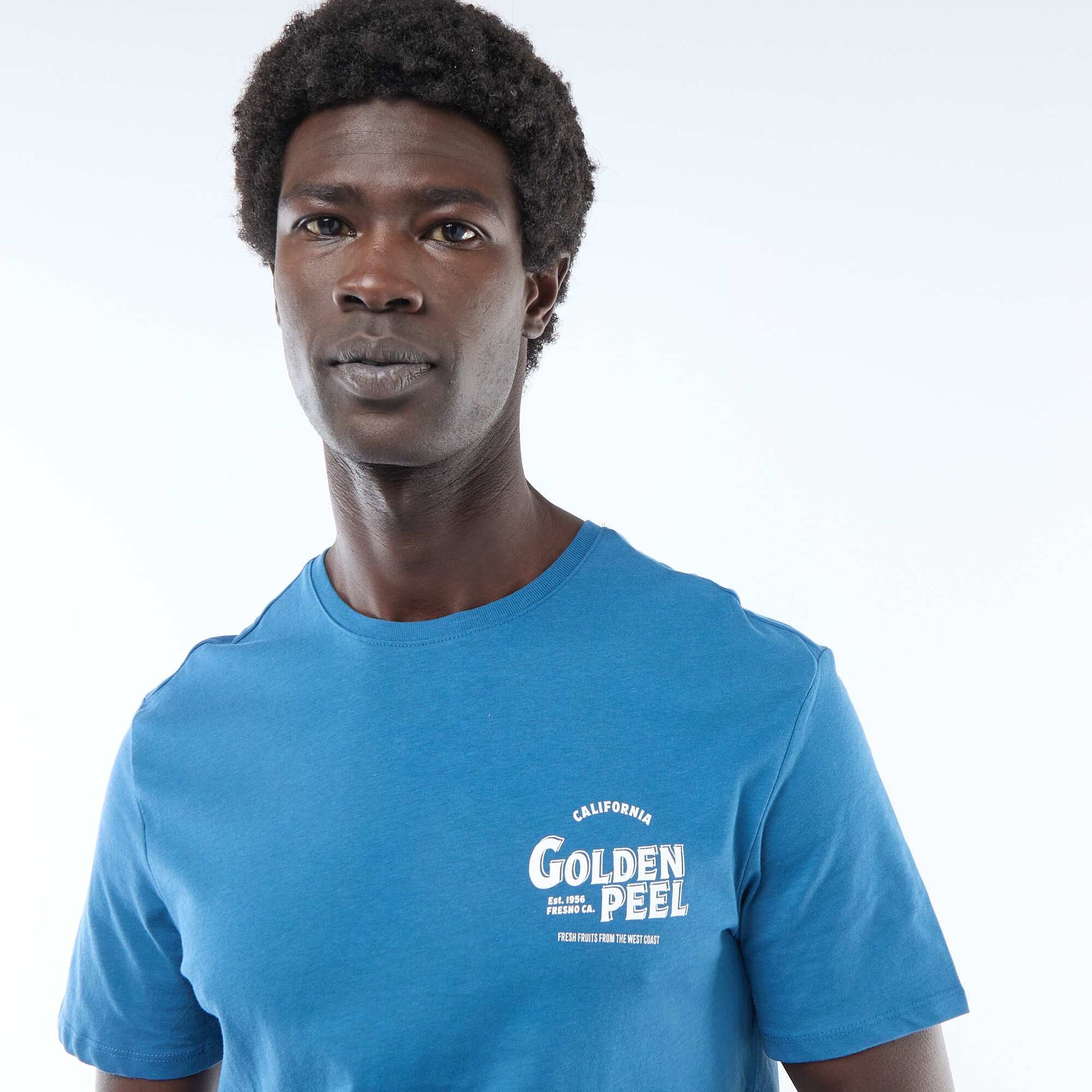 T-shirt imprimé fantaisie BLEU