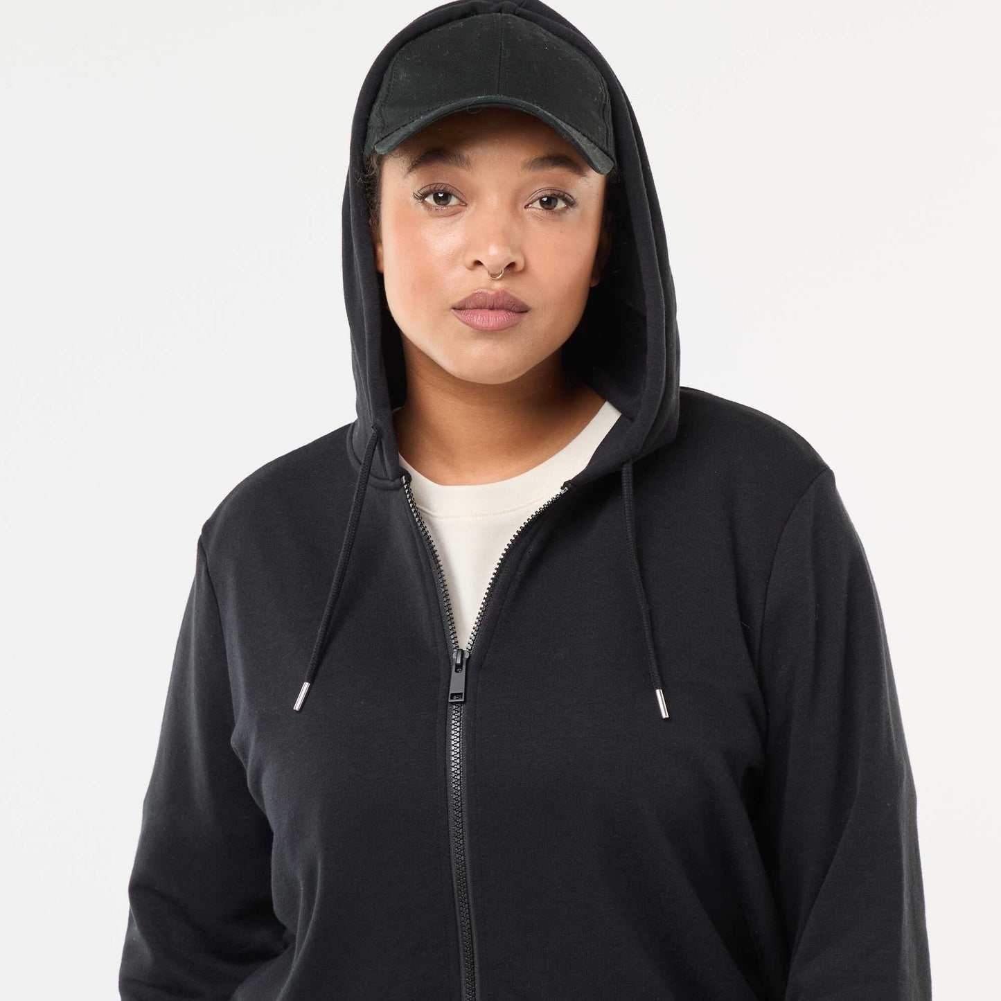 Sweat basique en molleton NOIR
